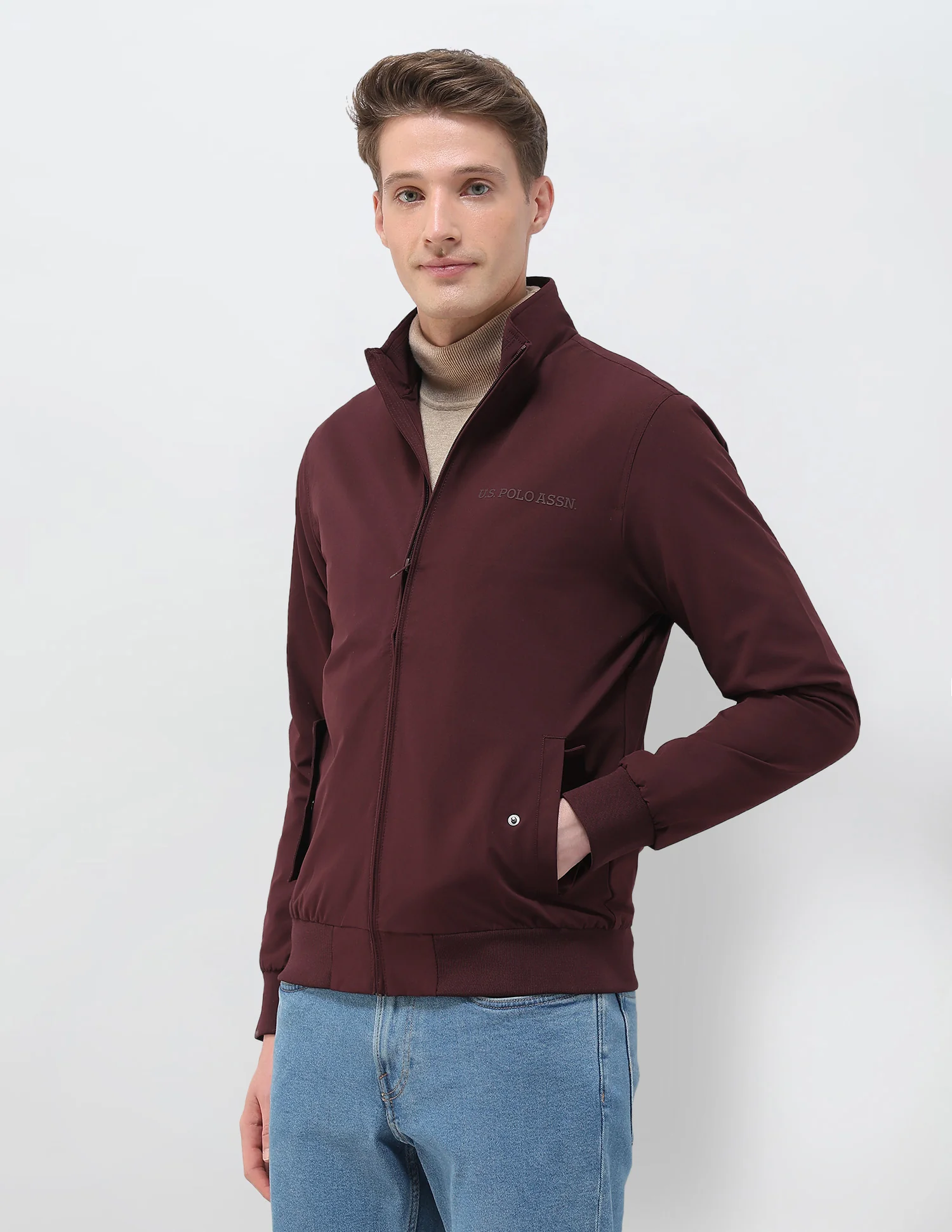 Regular Fit Solid Casual Jacket - Image 4