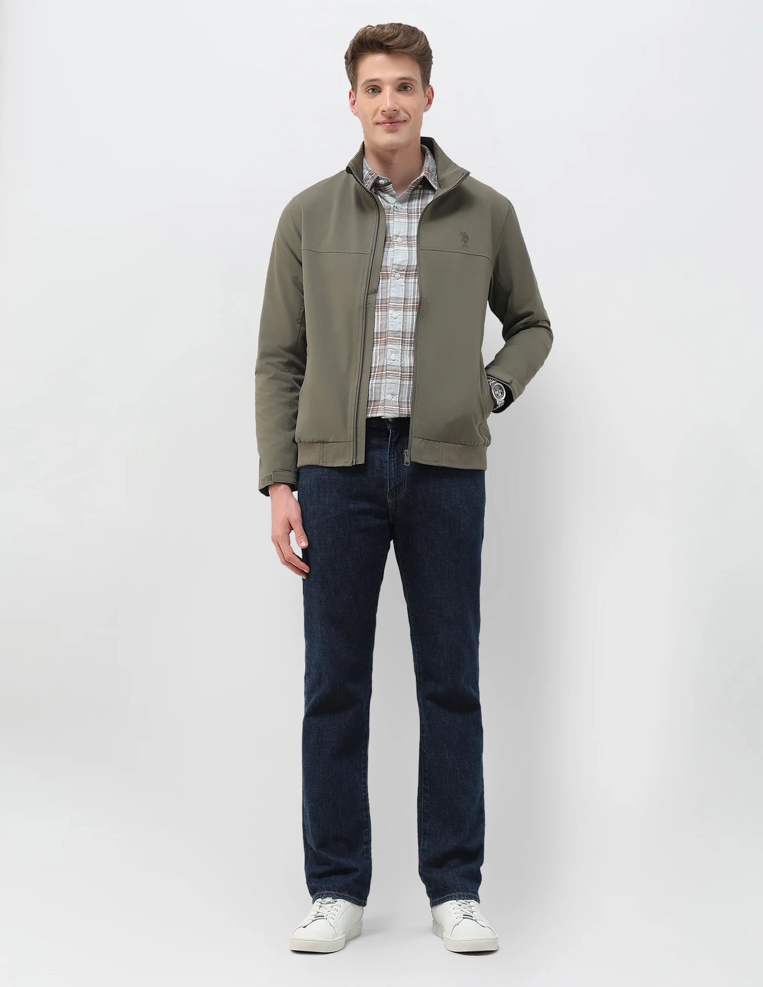 Regular Fit Solid Casual Jacket - Image 3
