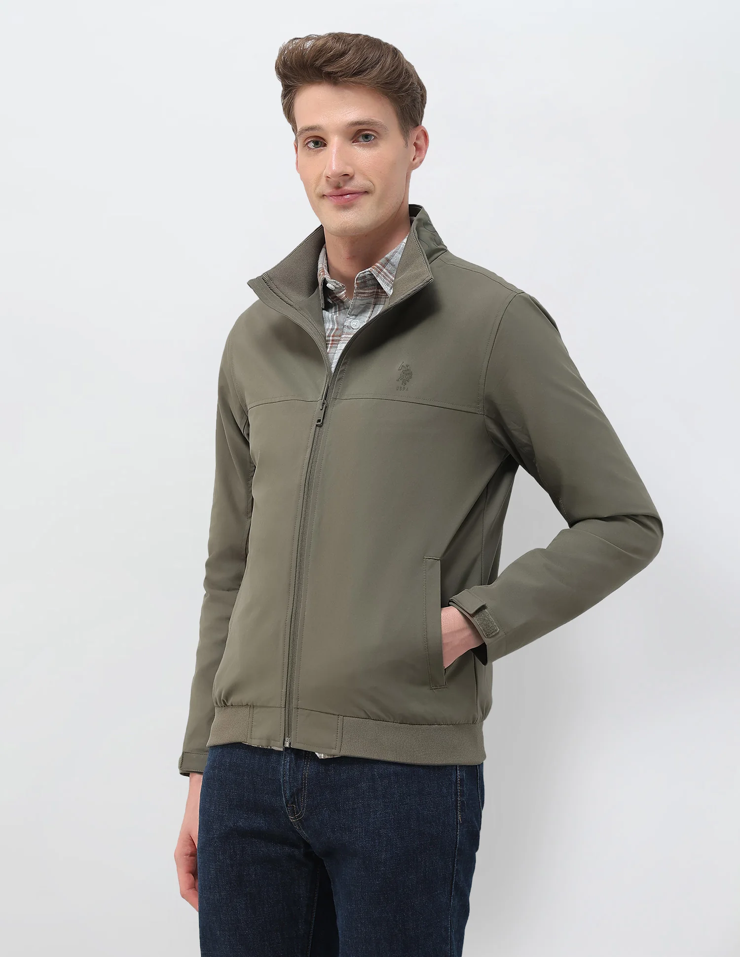 Regular Fit Solid Casual Jacket - Image 4
