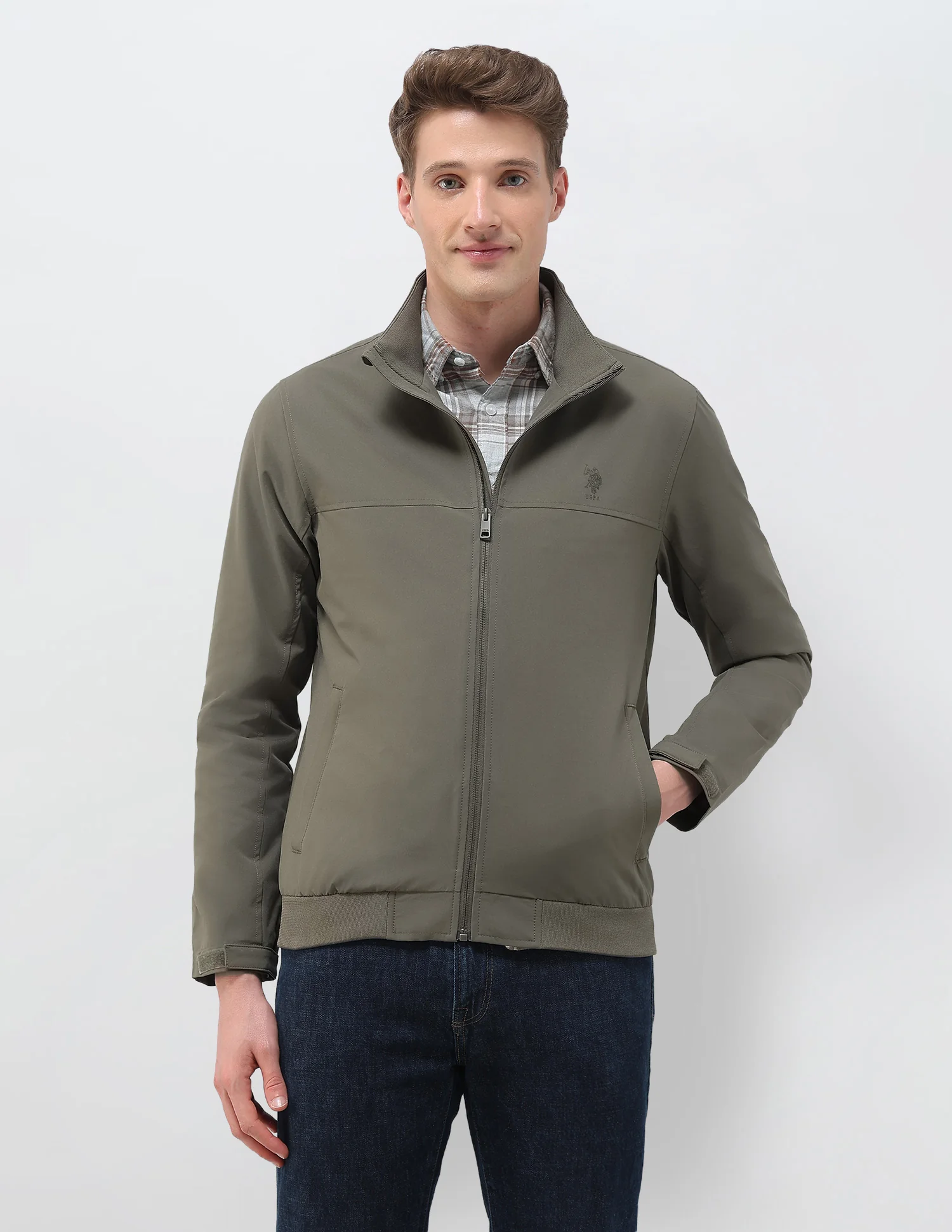Regular Fit Solid Casual Jacket - Image 6
