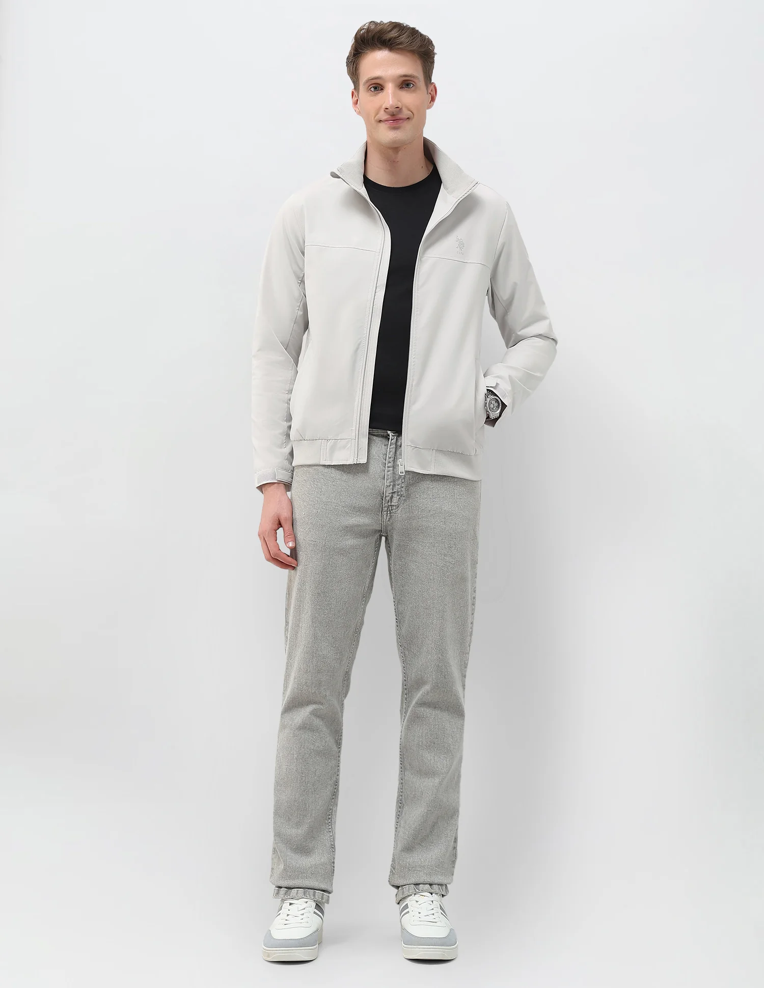 Regular Fit Solid Casual Jacket - Image 3