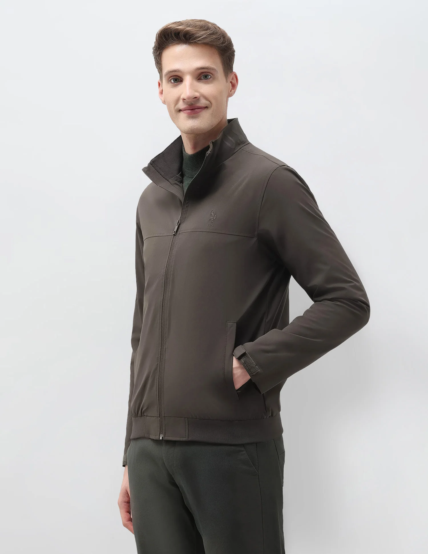 Regular Fit Solid Casual Jacket - Image 4