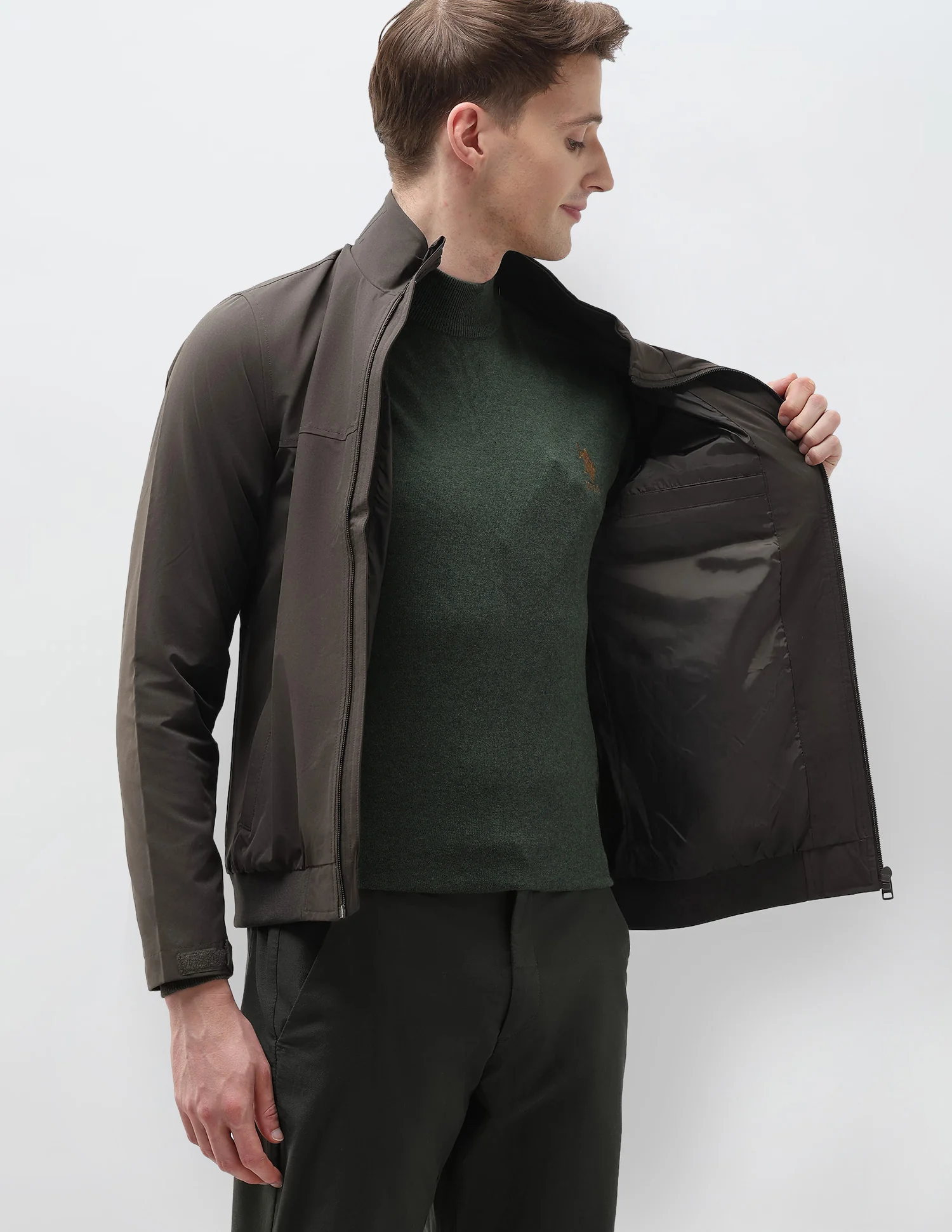 Regular Fit Solid Casual Jacket - Image 8