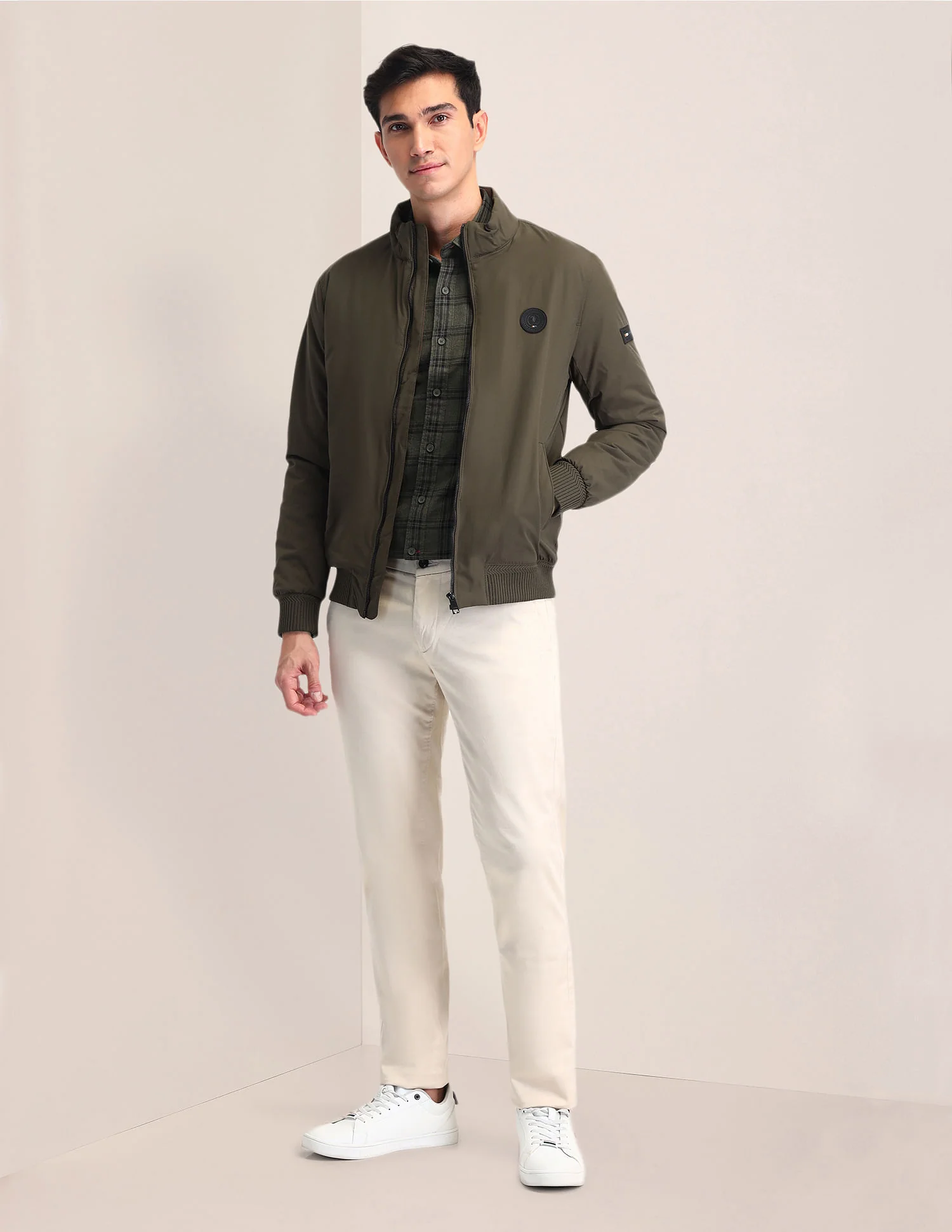 Regular Fit Solid Casual Jacket - Image 3