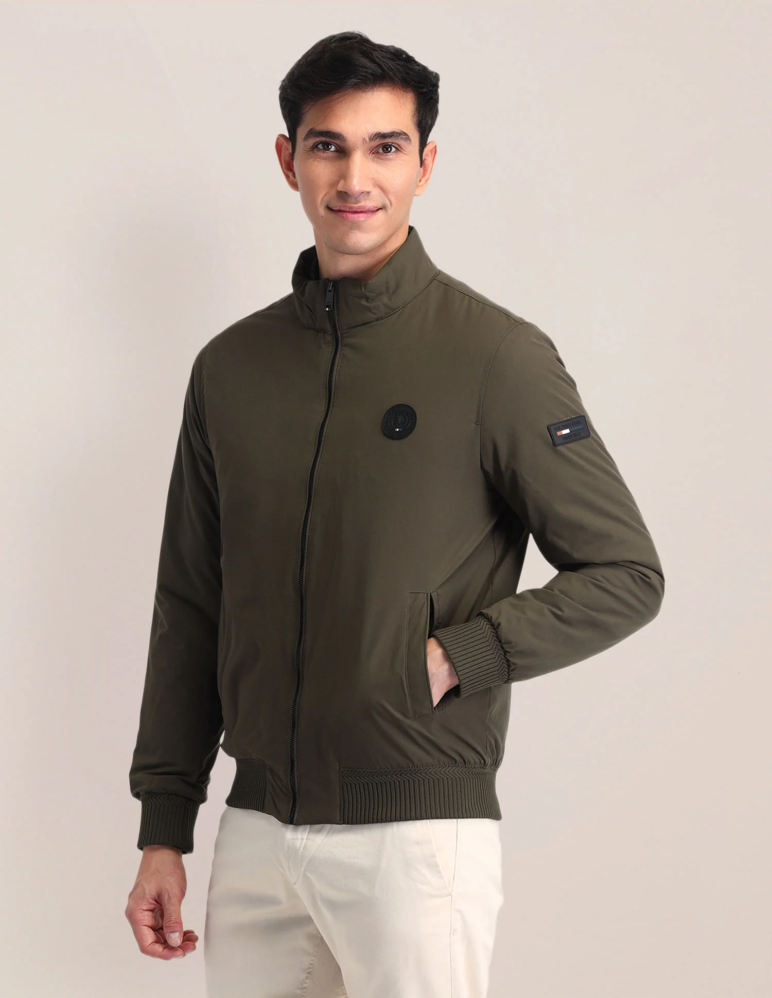 Regular Fit Solid Casual Jacket - Image 4