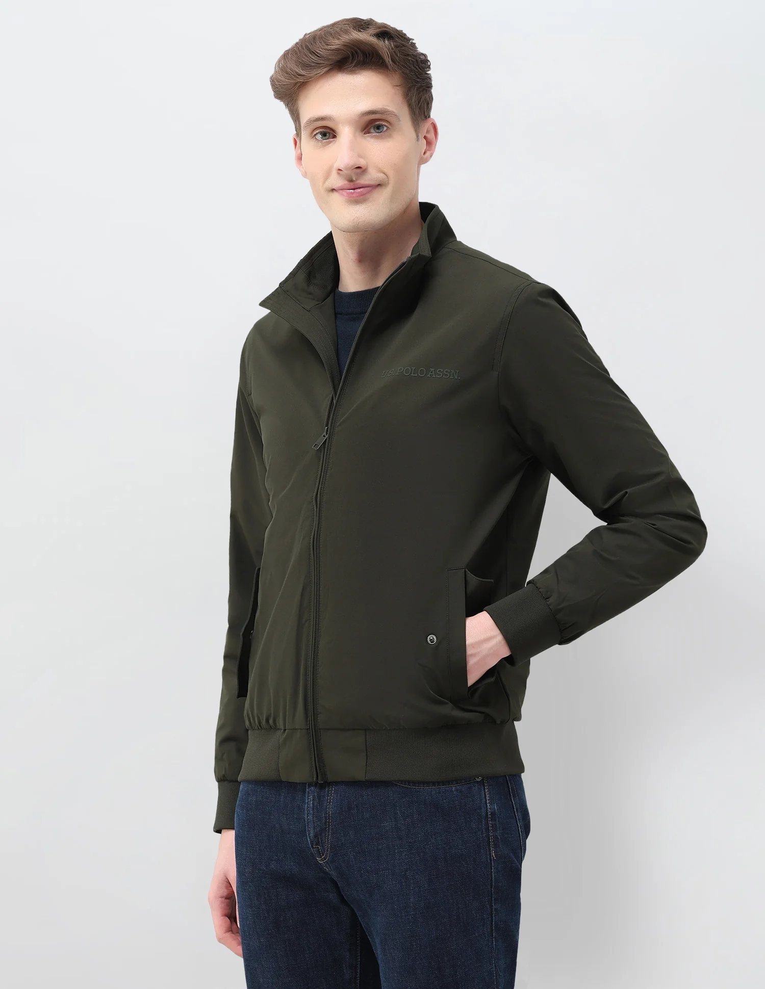 Regular Fit Solid Casual Jacket - Image 4