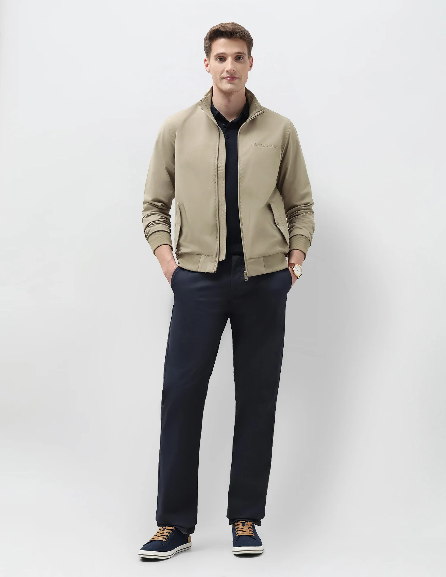 Regular Fit Solid Casual Jacket - Image 3