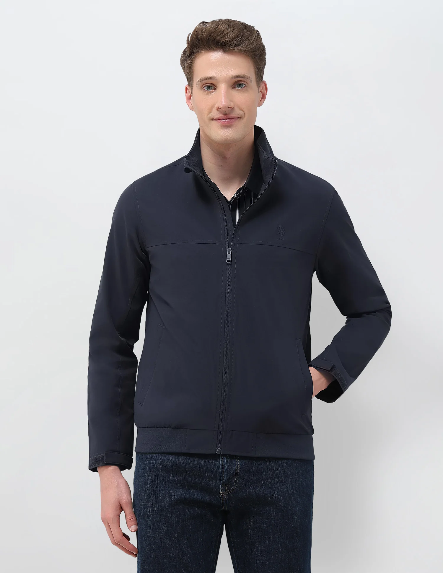 Regular Fit Solid Casual Jacket - Image 6