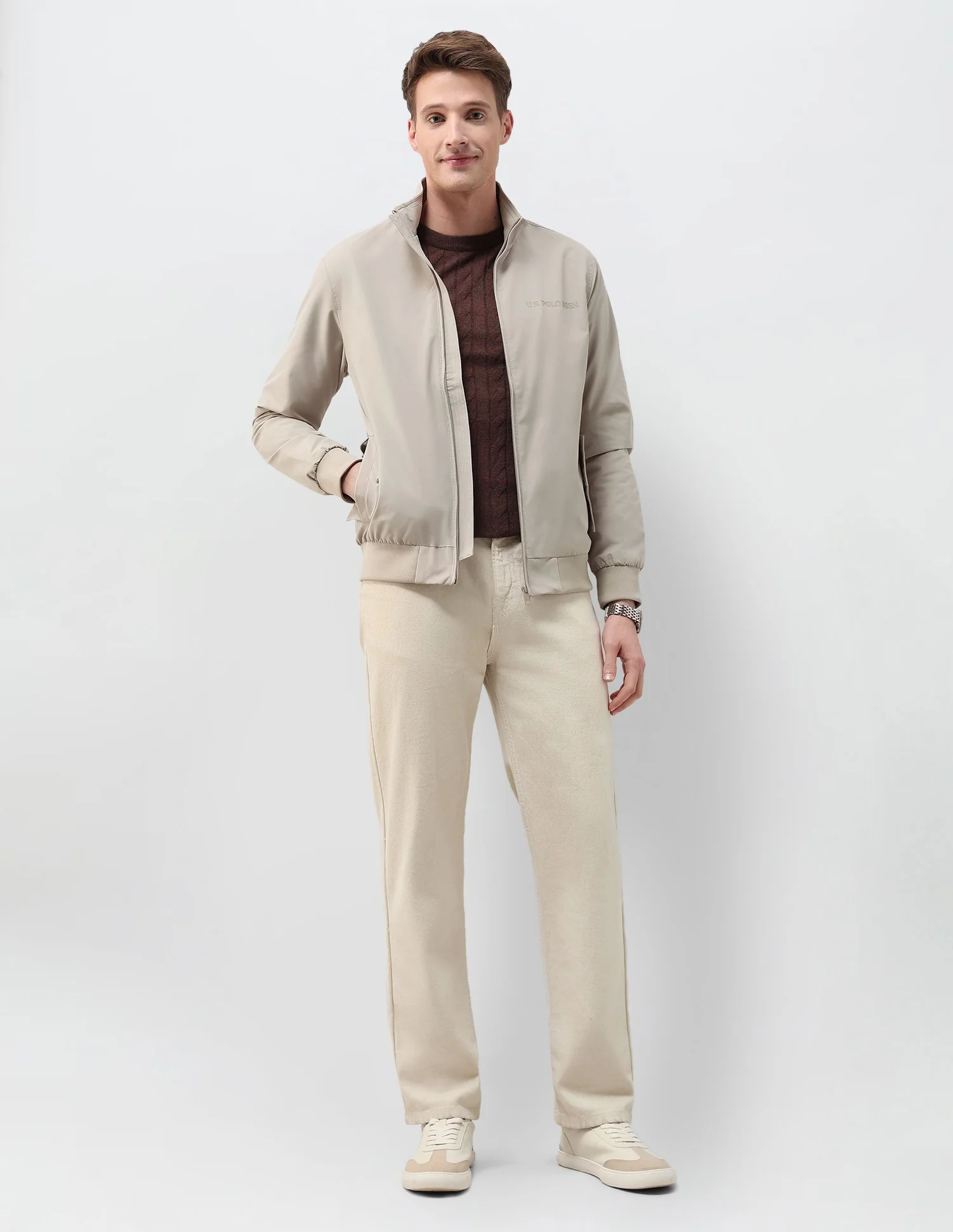 Regular Fit Solid Casual Jacket - Image 3