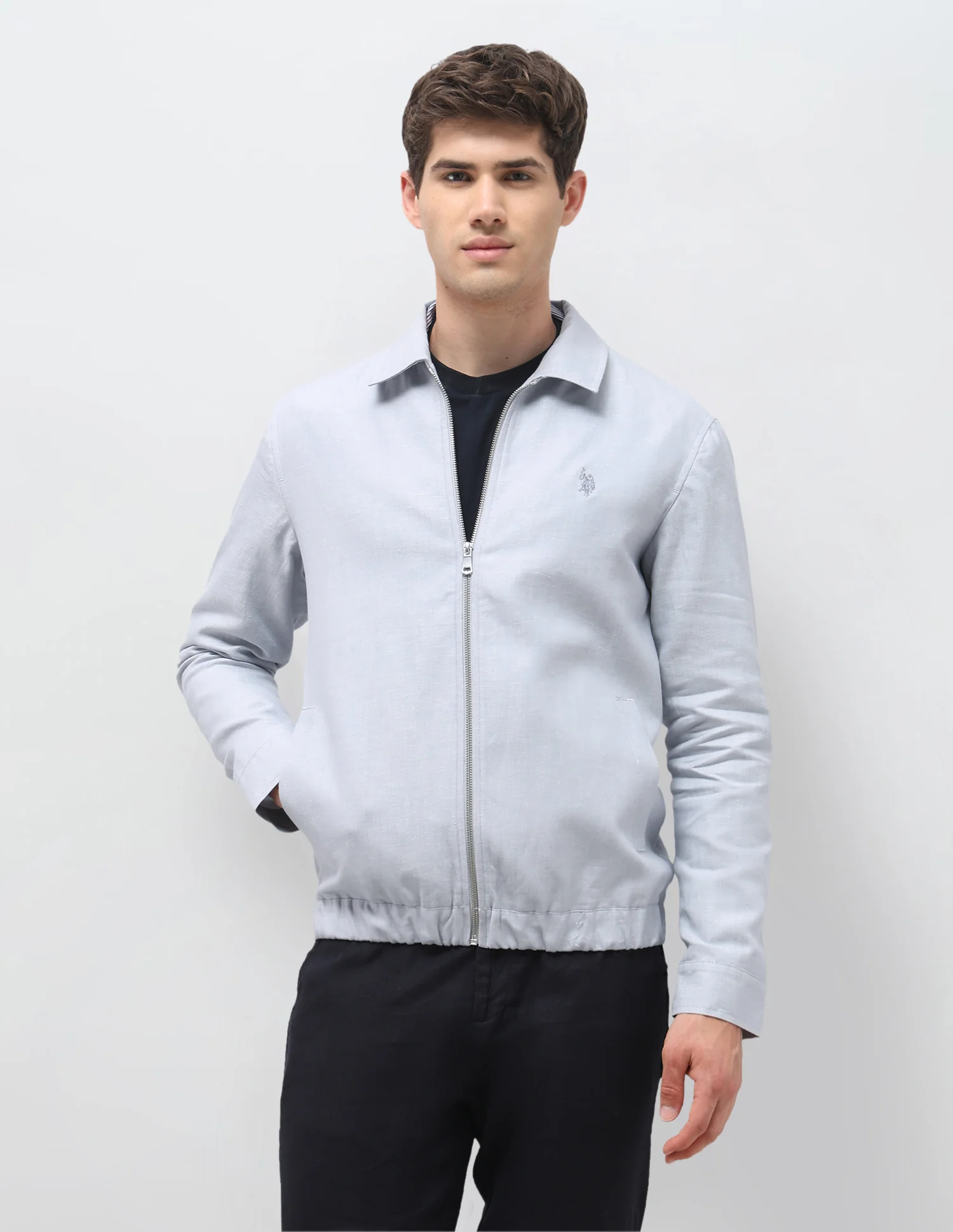Regular Fit Solid Jacket - Image 6