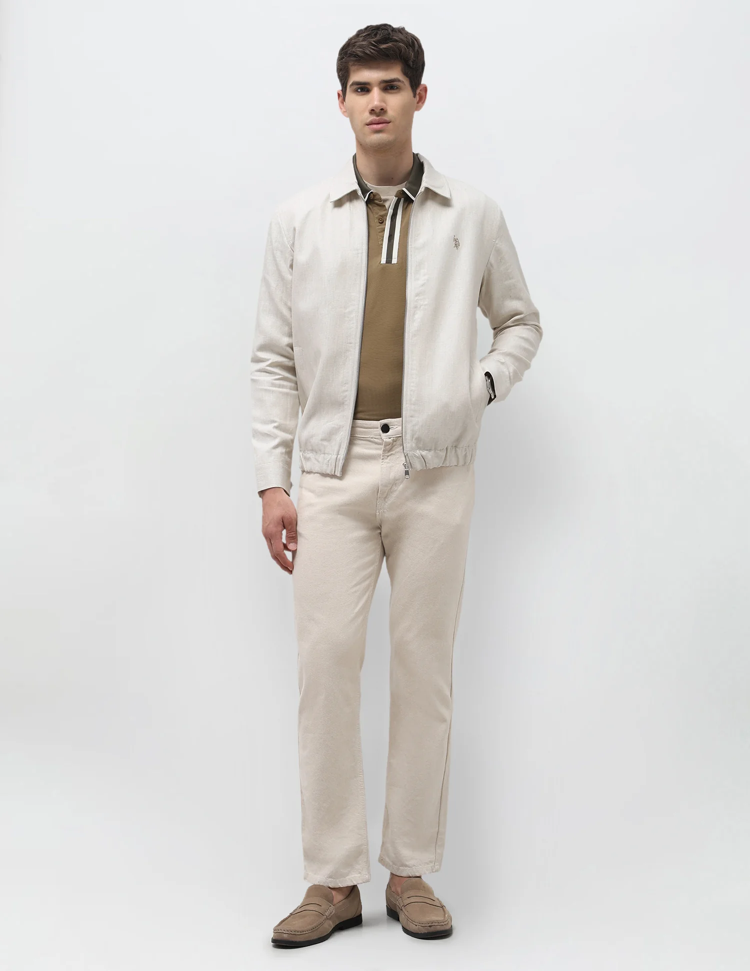 Regular Fit Solid Jacket - Image 3