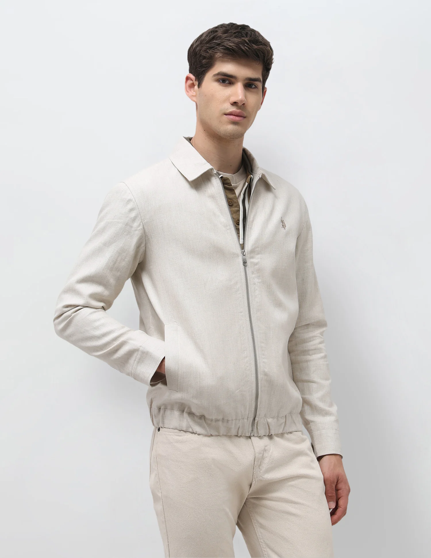 Regular Fit Solid Jacket - Image 4