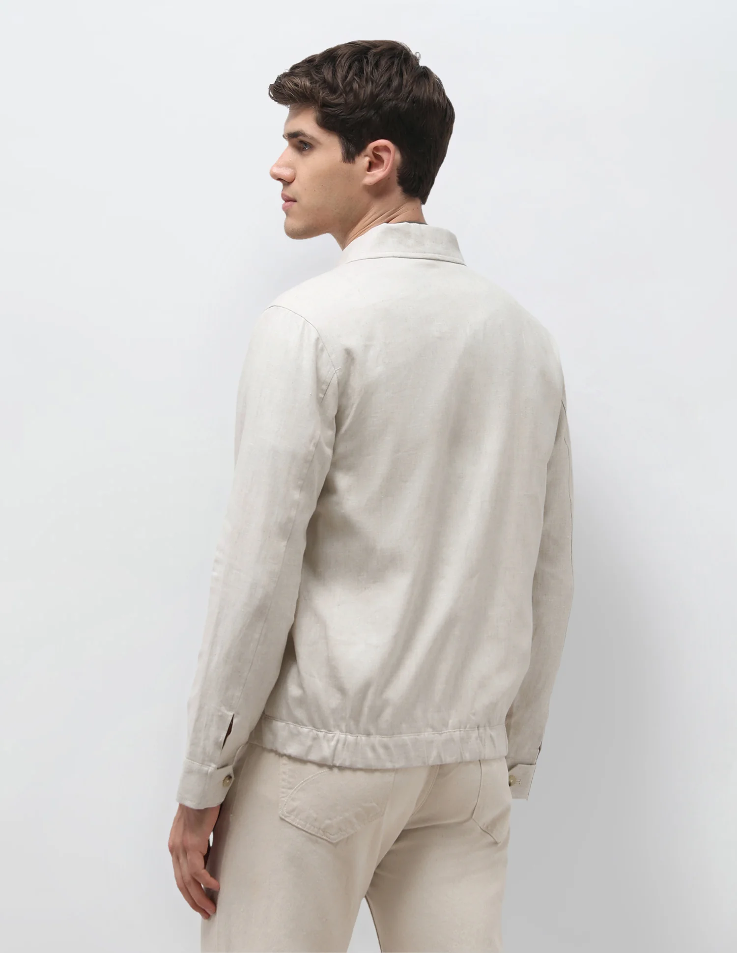 Regular Fit Solid Jacket - Image 5