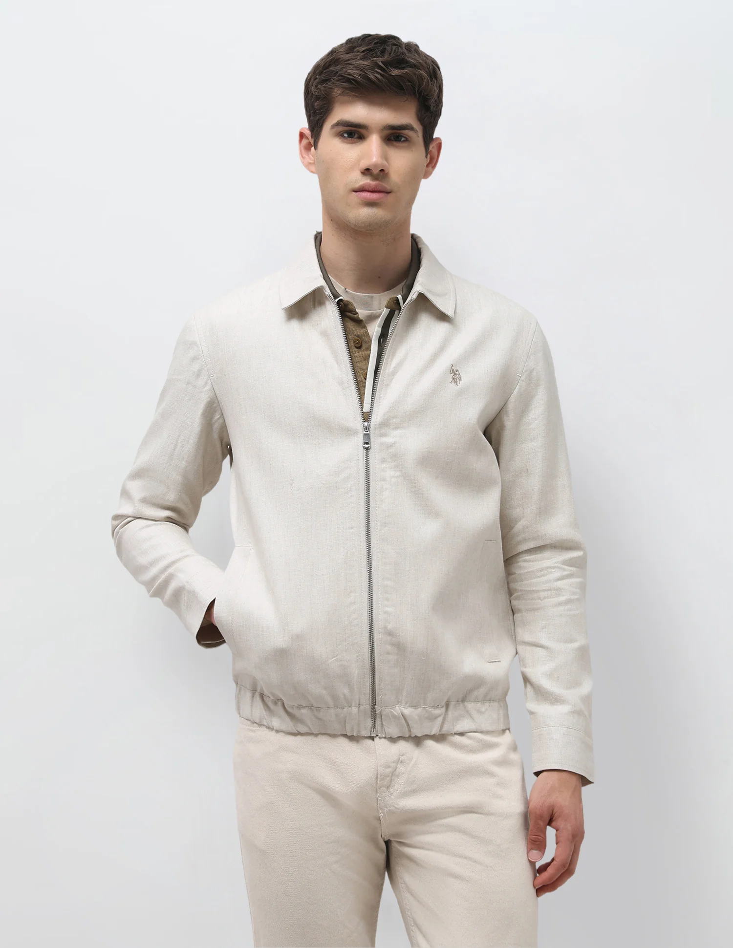 Regular Fit Solid Jacket - Image 6