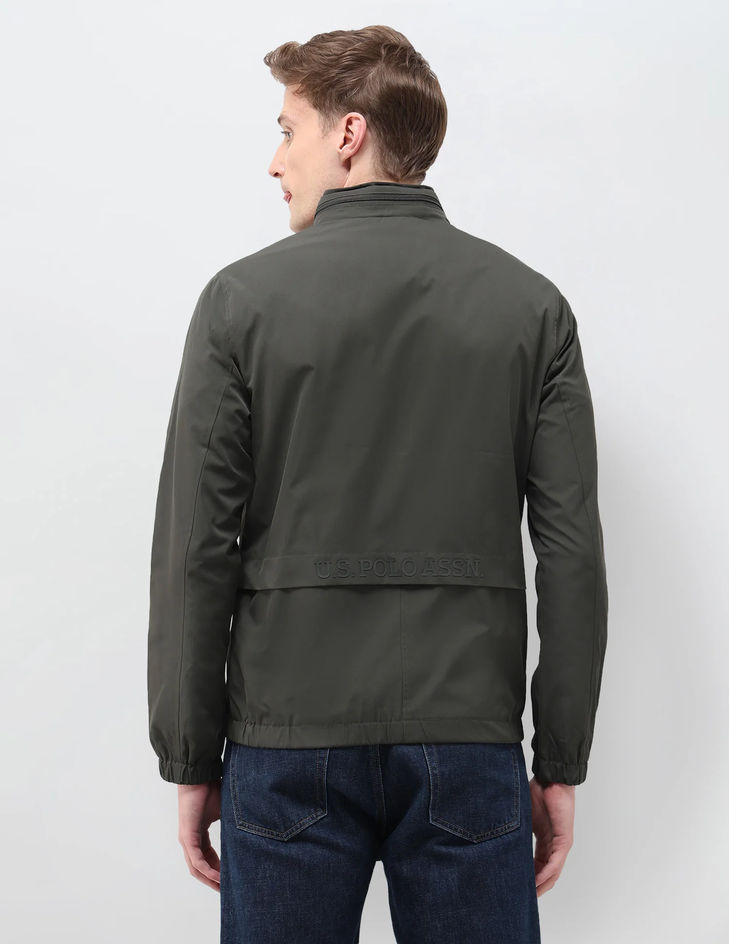 Regular Fit Solid Packable Hood Jacket - Image 5