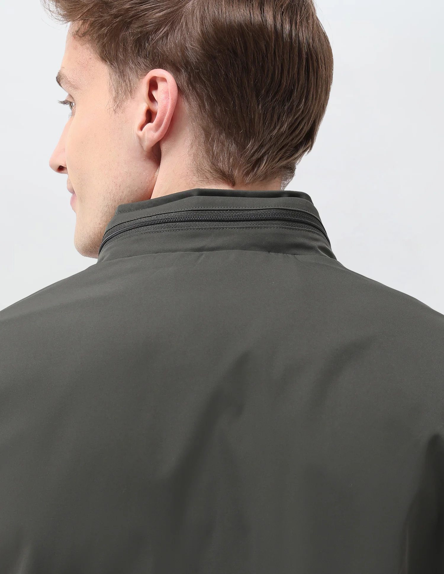 Regular Fit Solid Packable Hood Jacket - Image 8