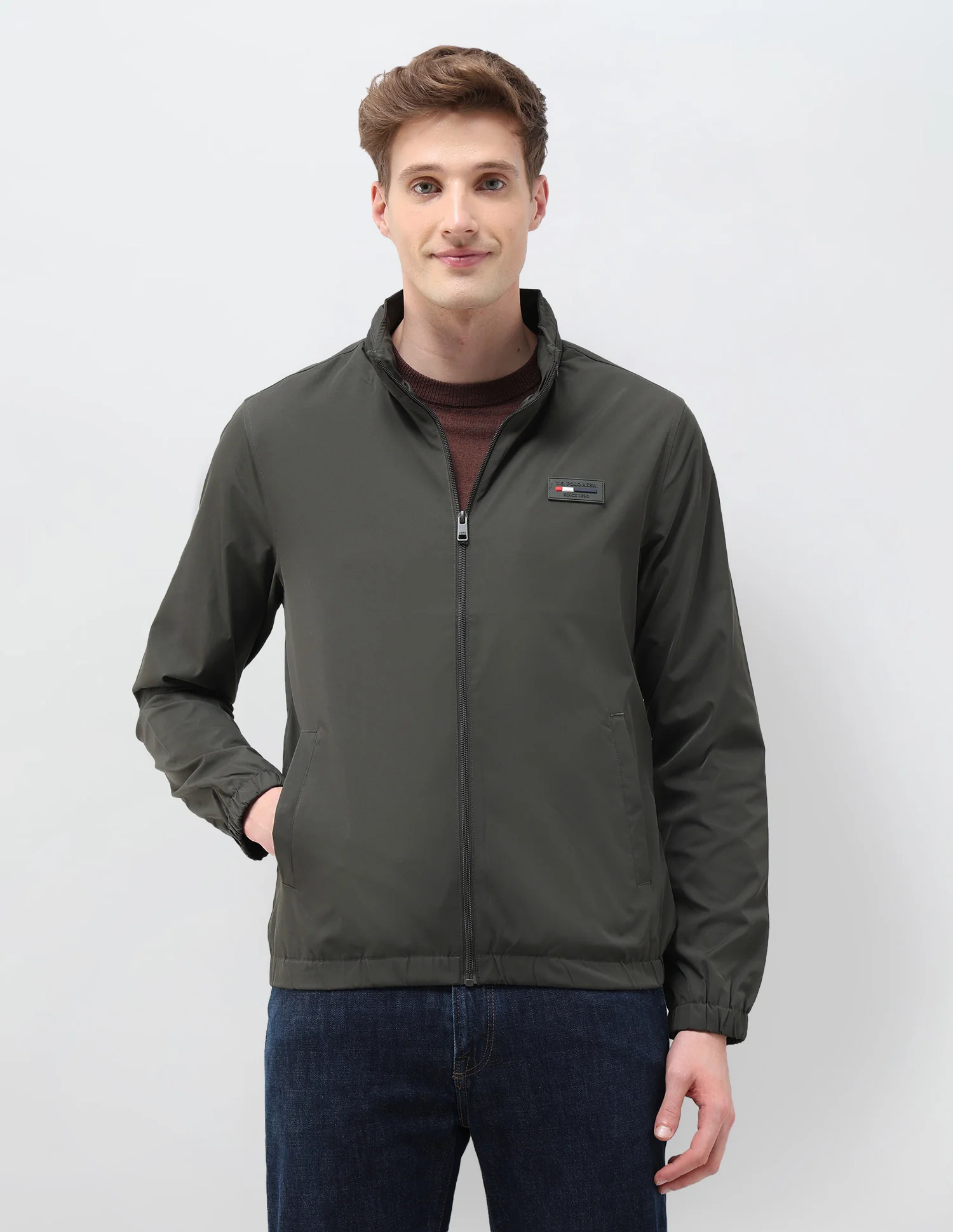 Regular Fit Solid Packable Hood Jacket - Image 9