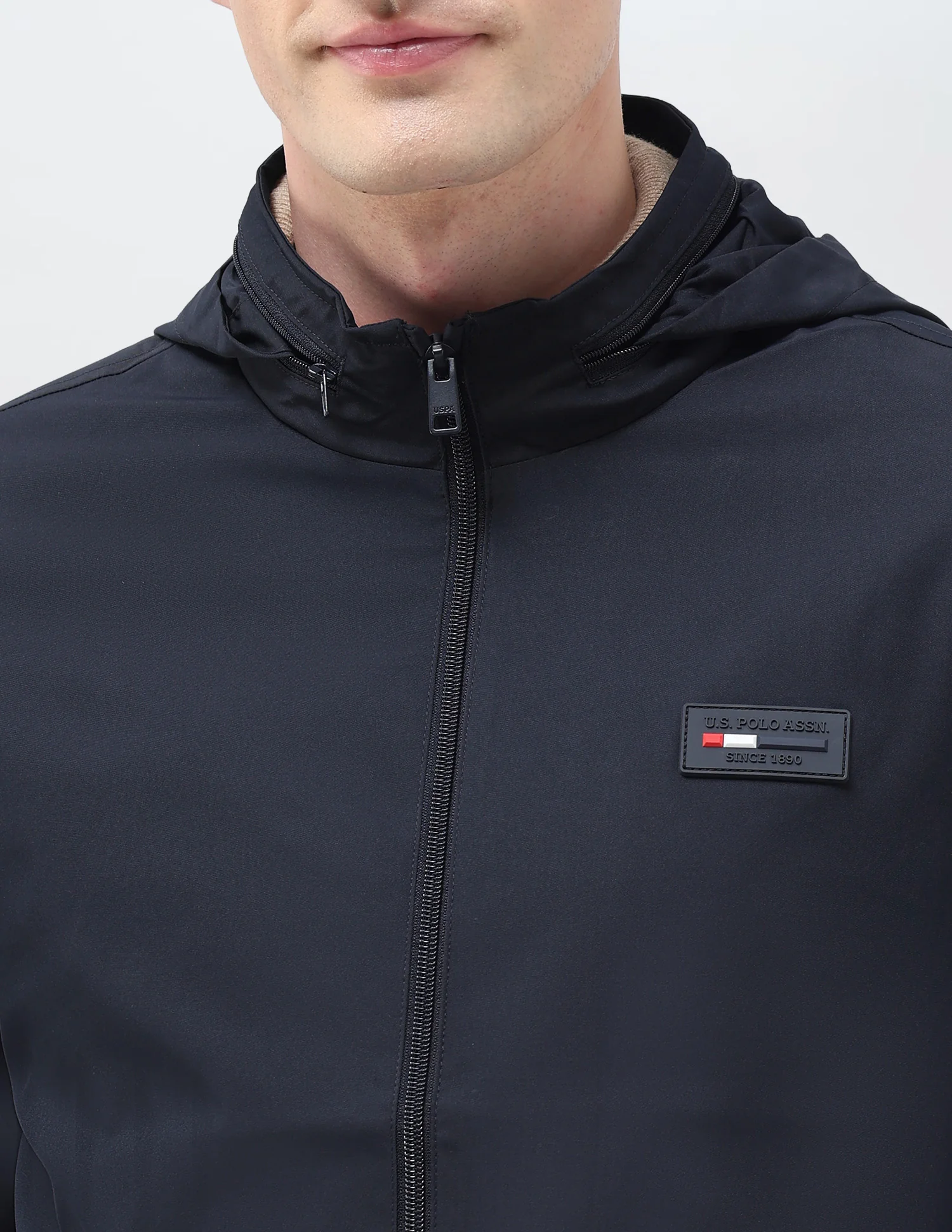 Regular Fit Solid Packable Hood Jacket - Image 7