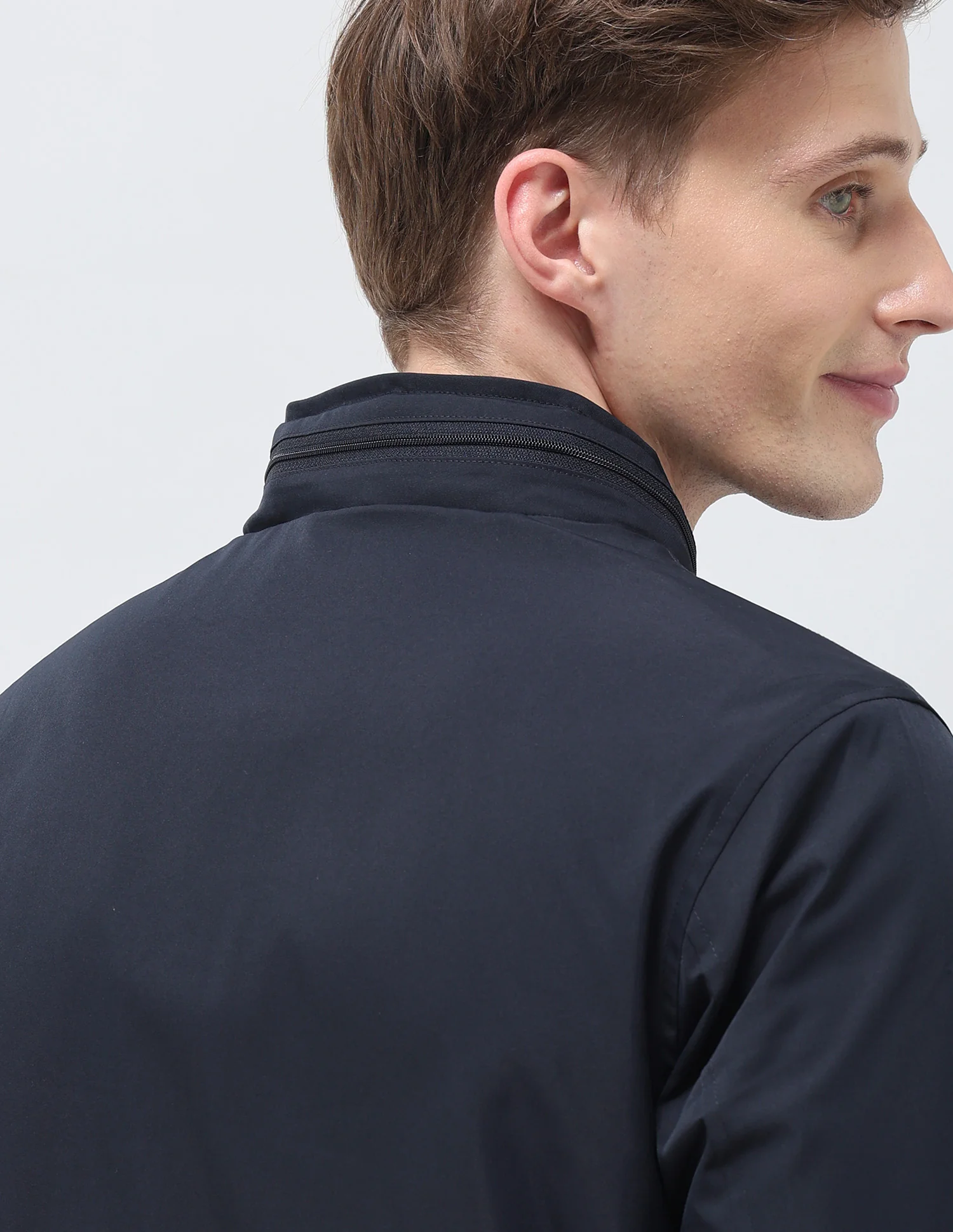 Regular Fit Solid Packable Hood Jacket - Image 8