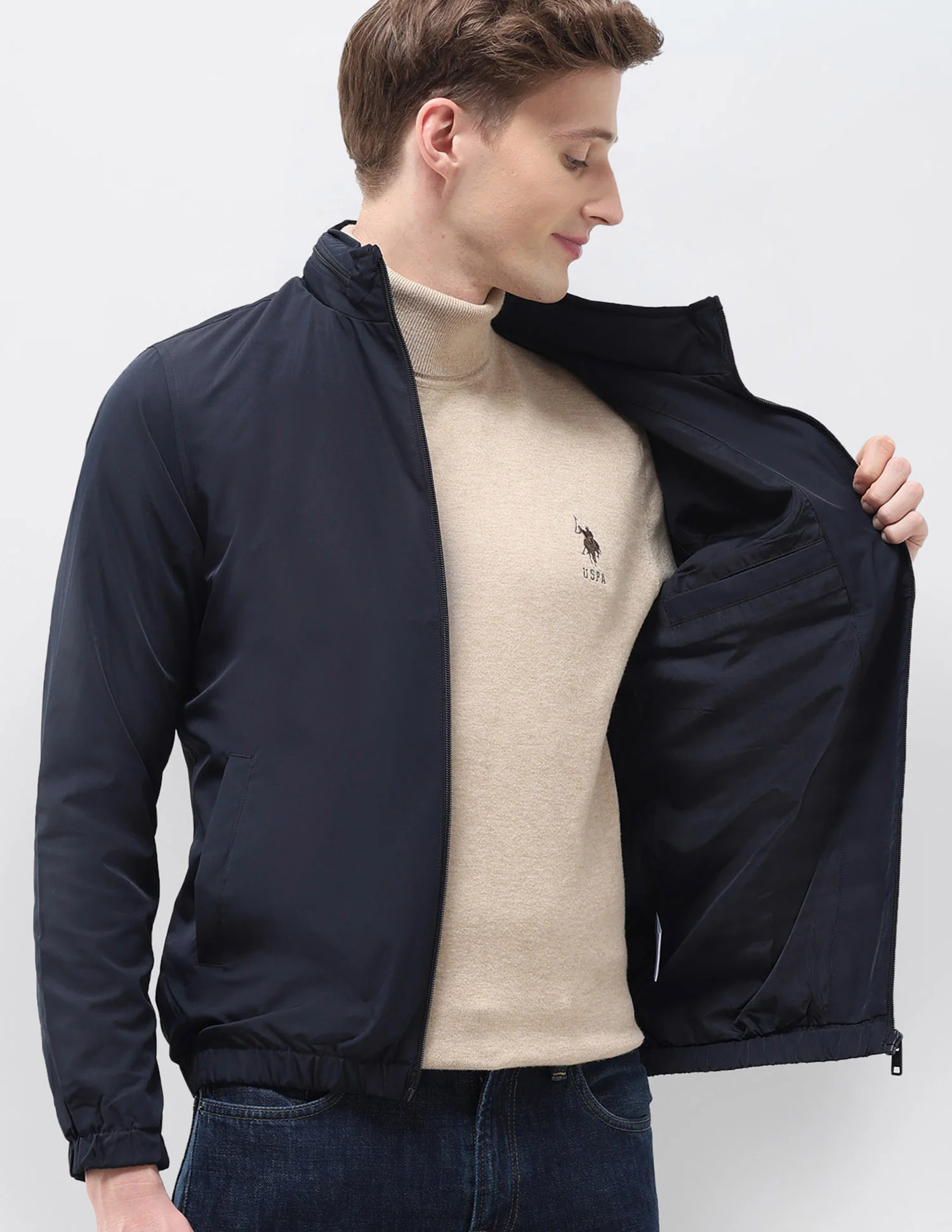 Regular Fit Solid Packable Hood Jacket - Image 9