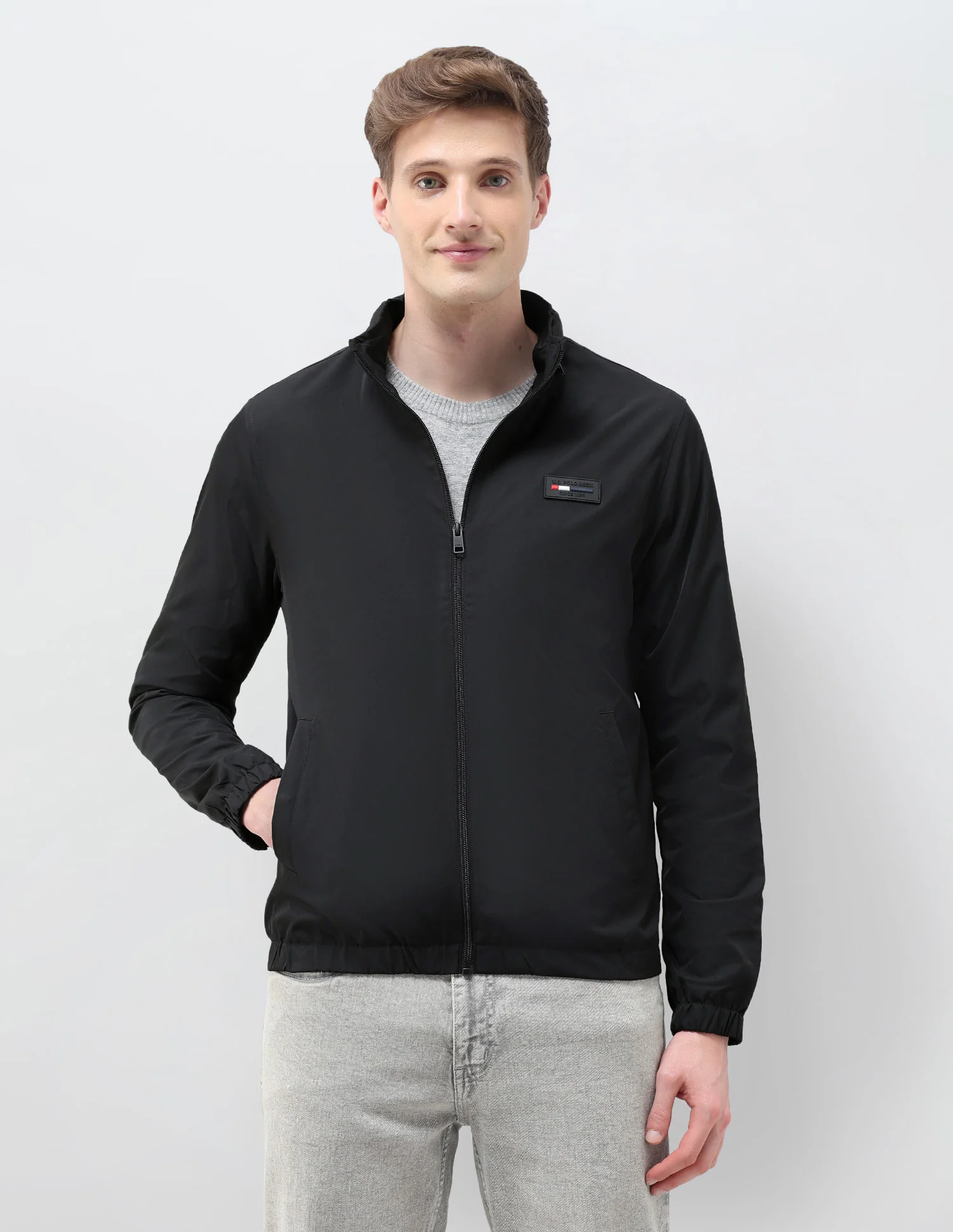 Regular Fit Solid Packable Hood Jacket - Image 6