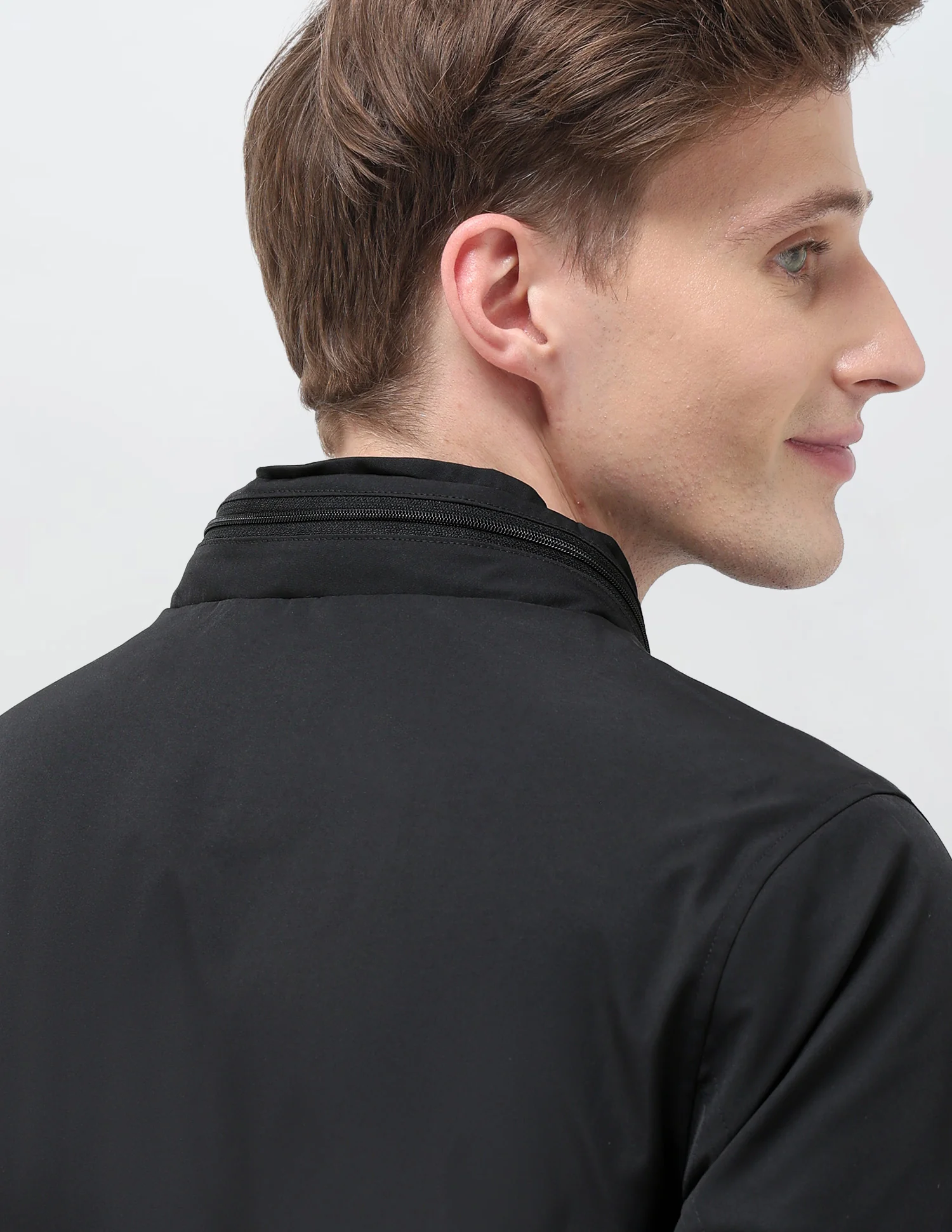 Regular Fit Solid Packable Hood Jacket - Image 8
