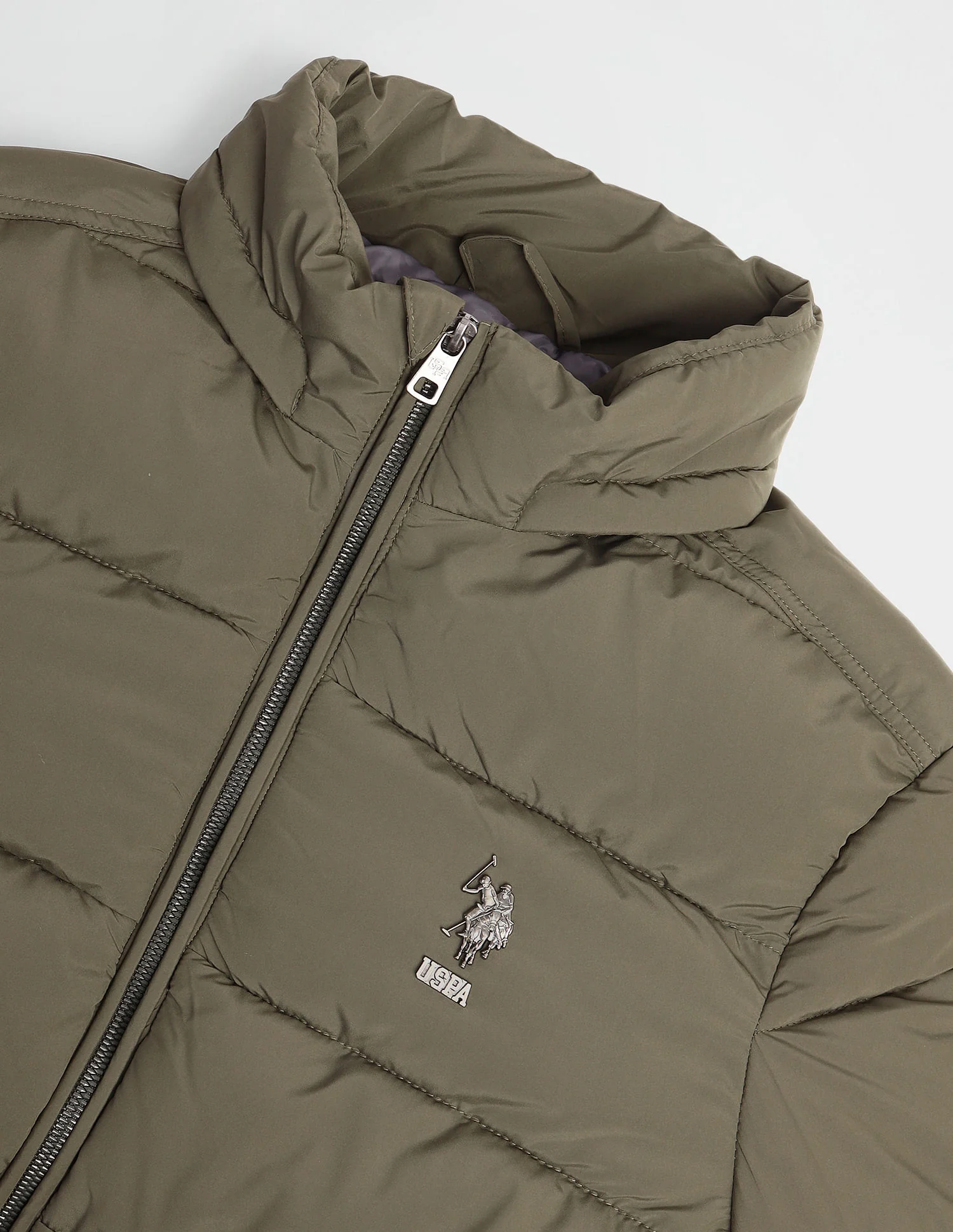 Regular Fit Solid Padded Jacket - Image 10