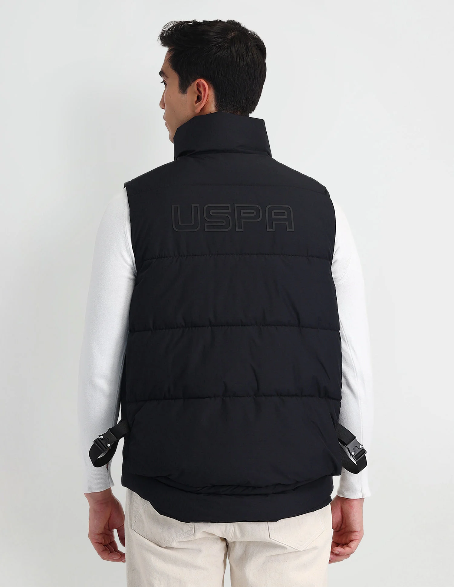 Regular Fit Solid Padded Jacket - Image 5