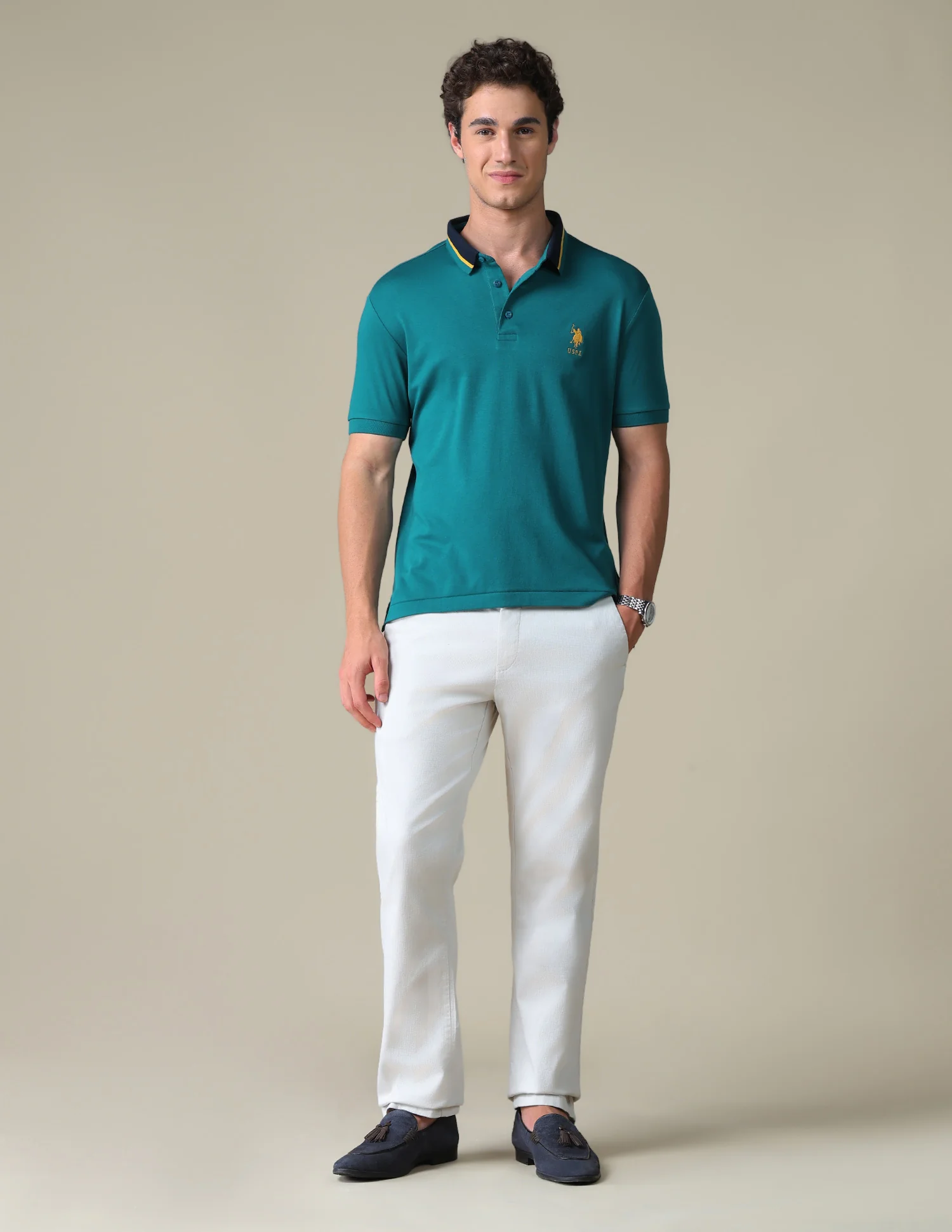 Regular Fit Solid Polo Shirt - Image 3