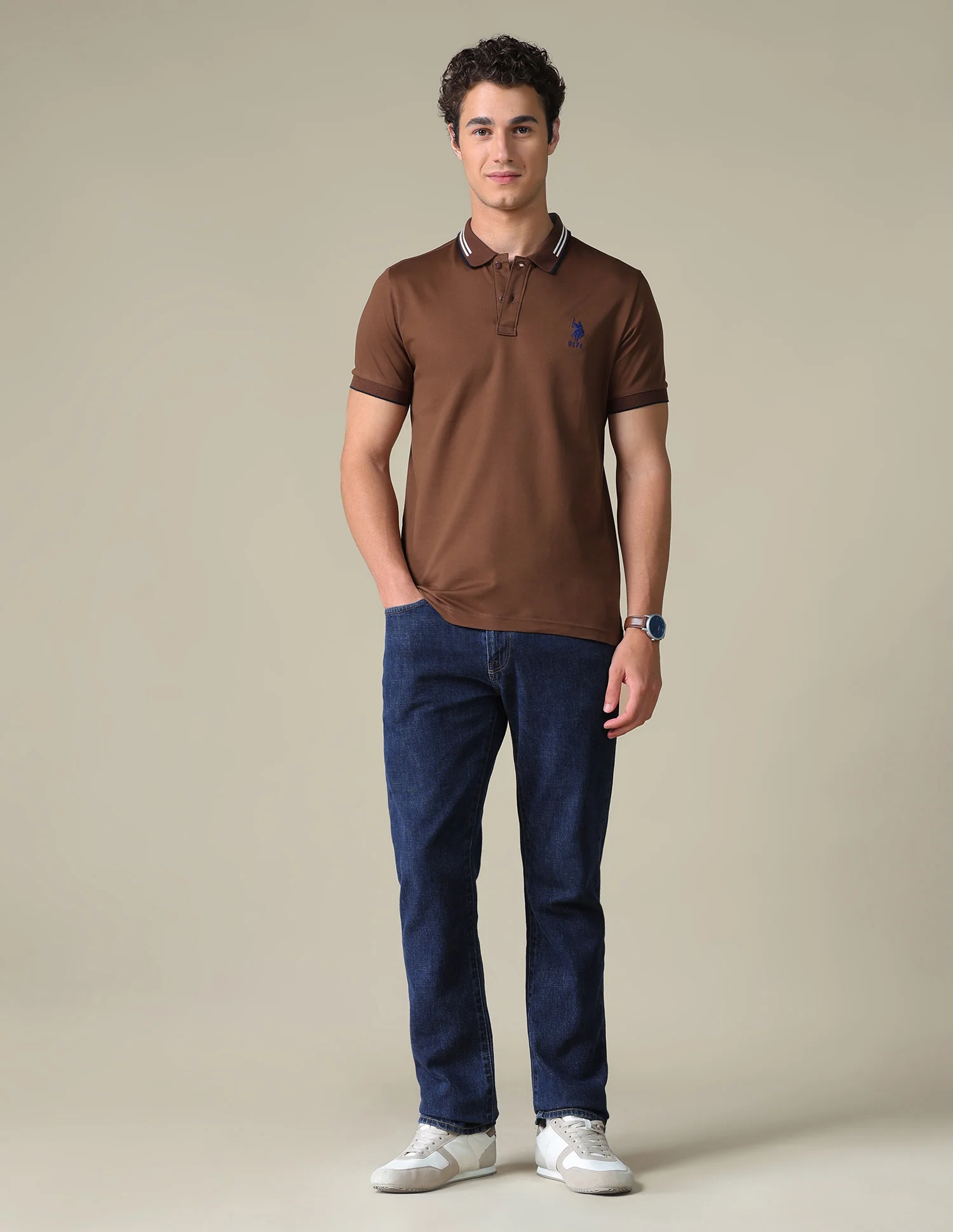 Regular Fit Solid Polo Shirt - Image 3