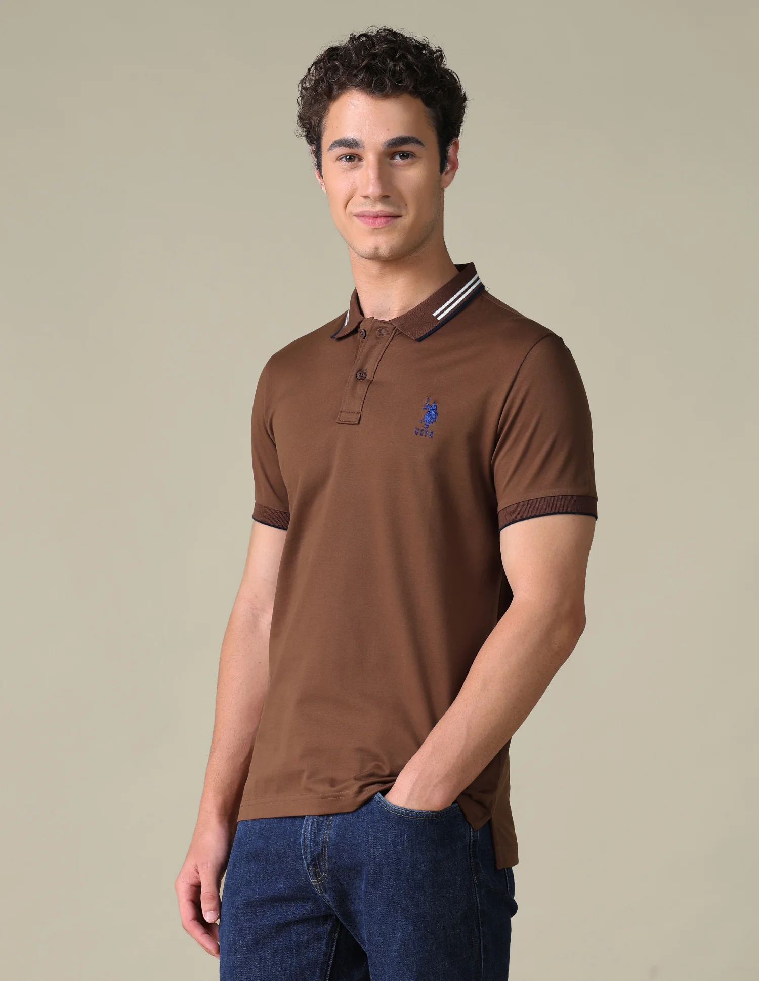 Regular Fit Solid Polo Shirt - Image 4