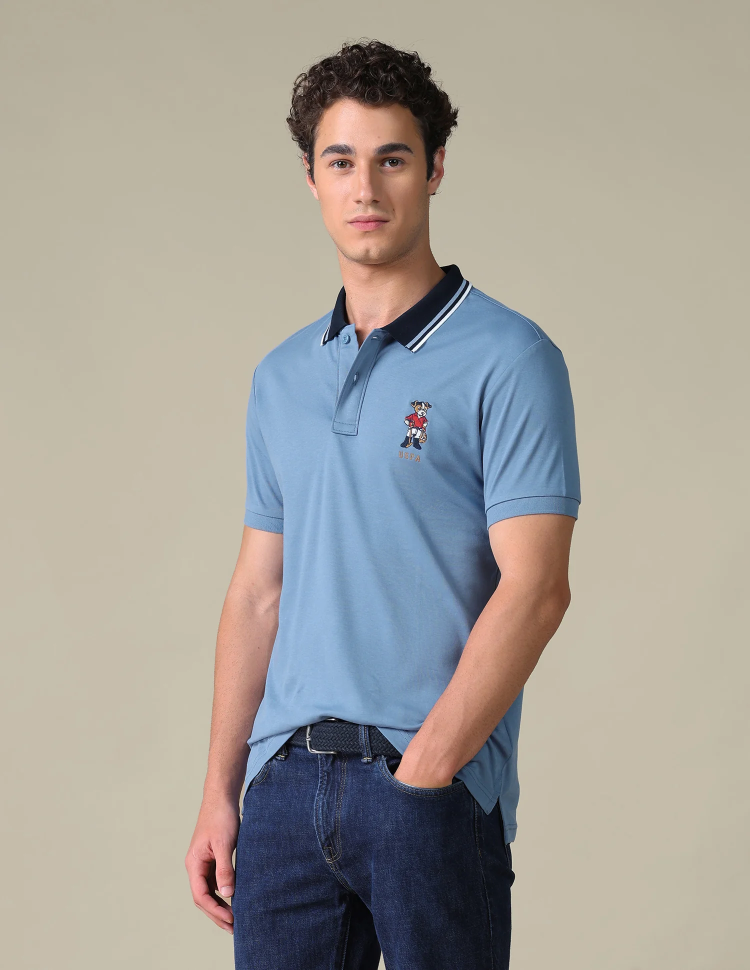 Regular Fit Solid Polo Shirt