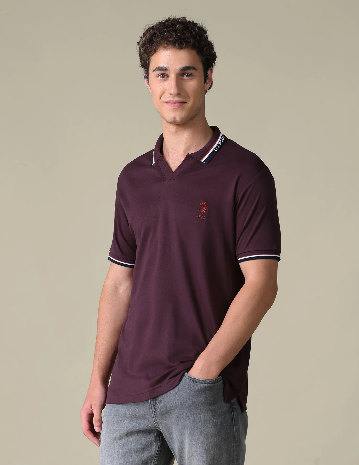 Regular Fit Solid Polo Shirt - Image 4