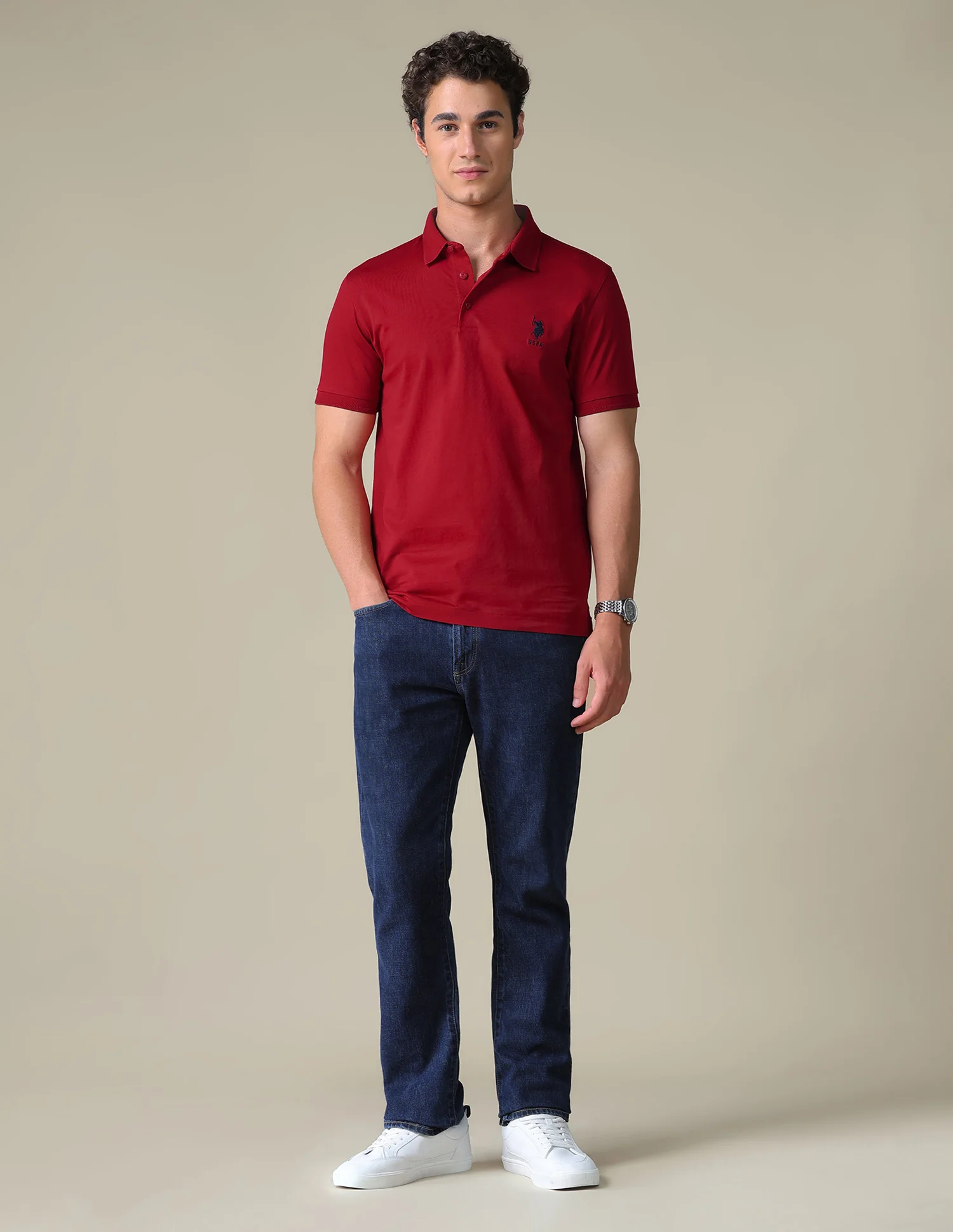 Regular Fit Solid Polo Shirt - Image 3