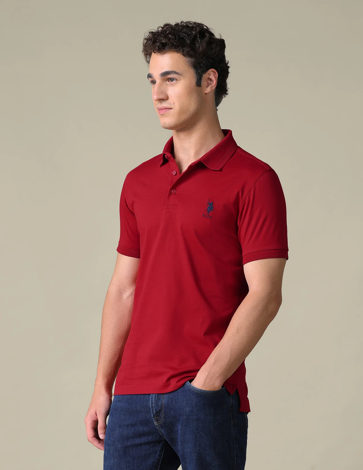 Regular Fit Solid Polo Shirt - Image 4