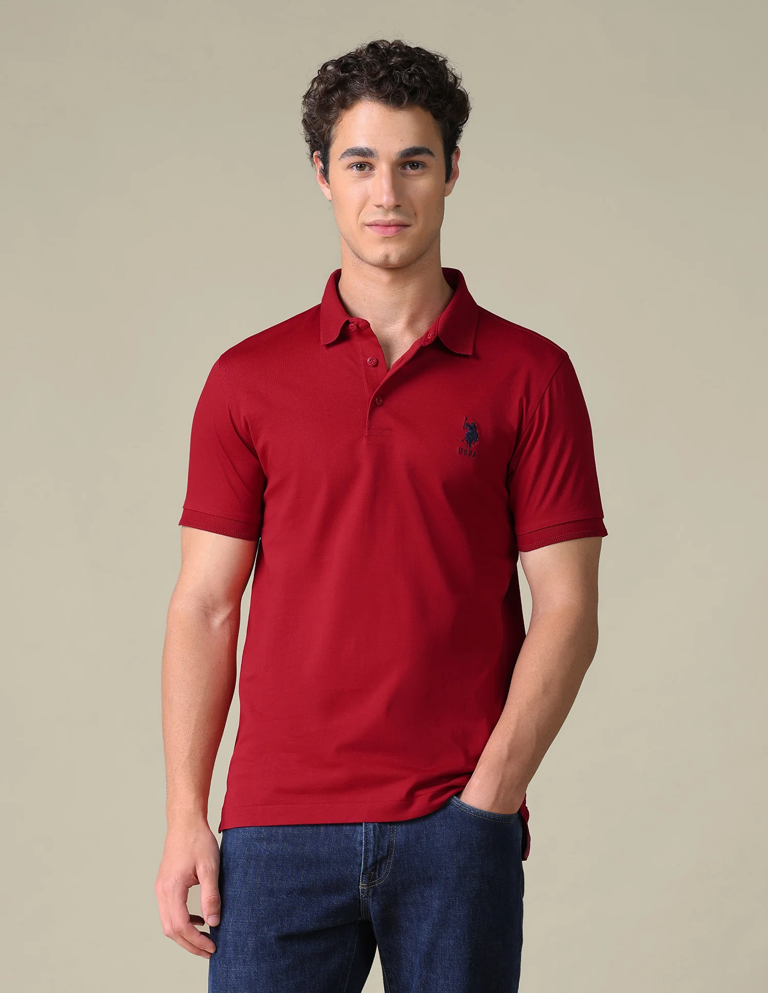 Regular Fit Solid Polo Shirt - Image 6