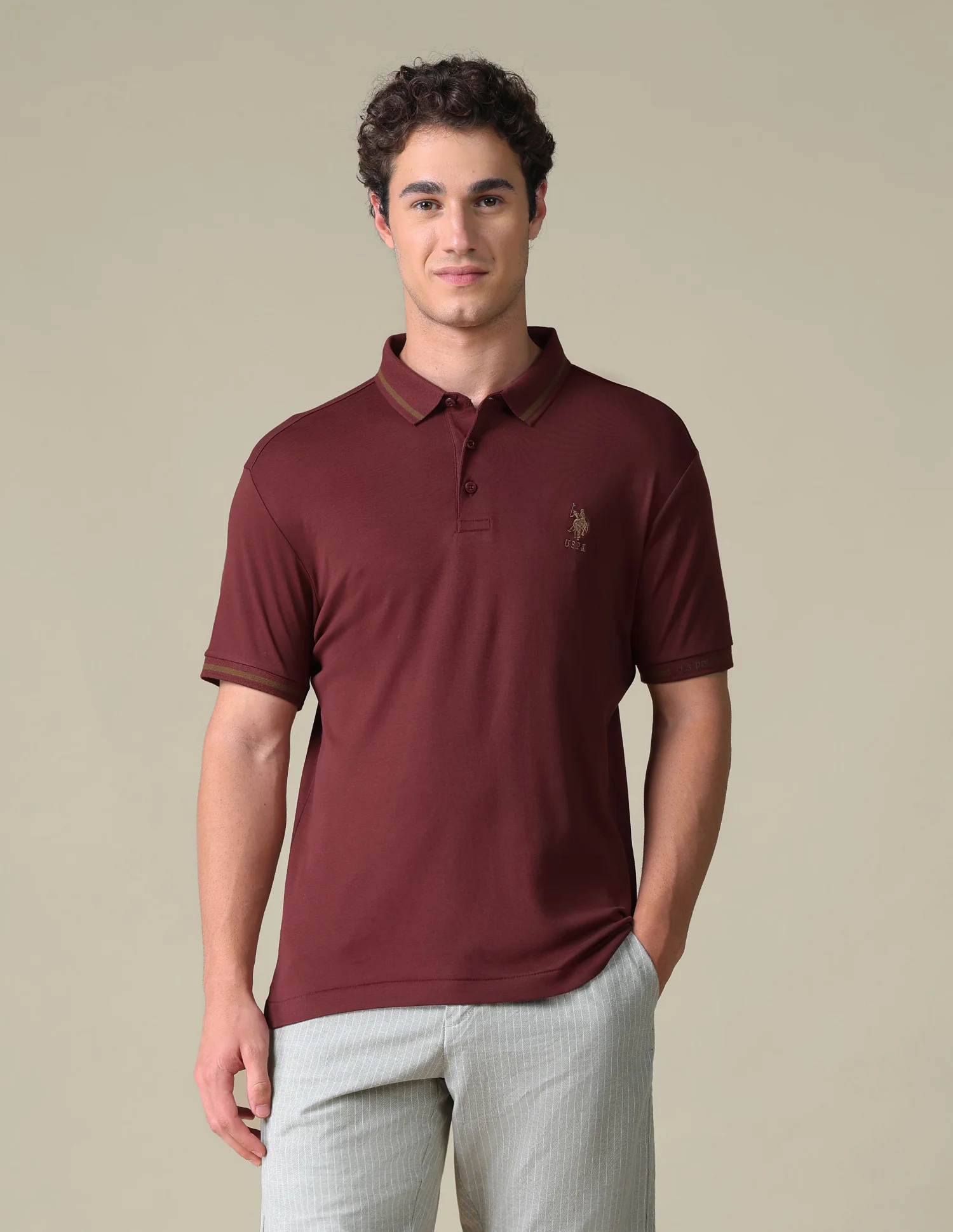 Regular Fit Solid Polo Shirt - Image 6