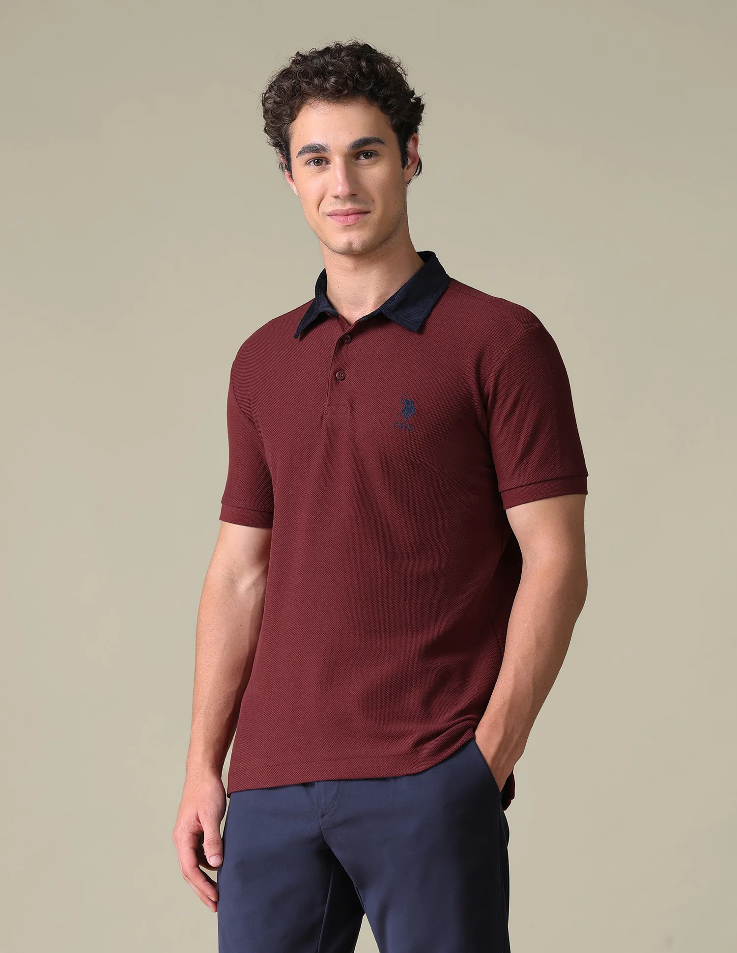Regular Fit Solid Polo Shirt - Image 4
