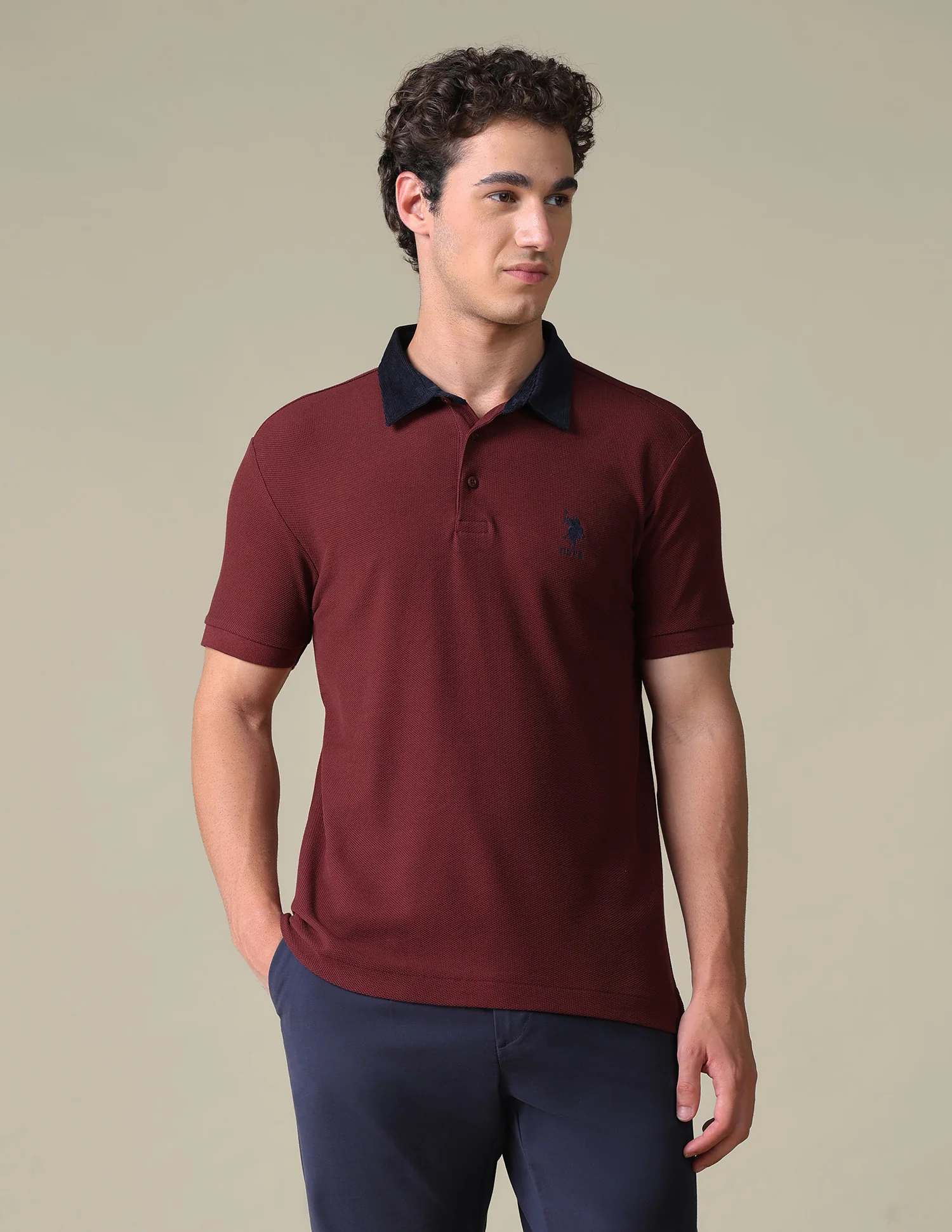 Regular Fit Solid Polo Shirt - Image 6