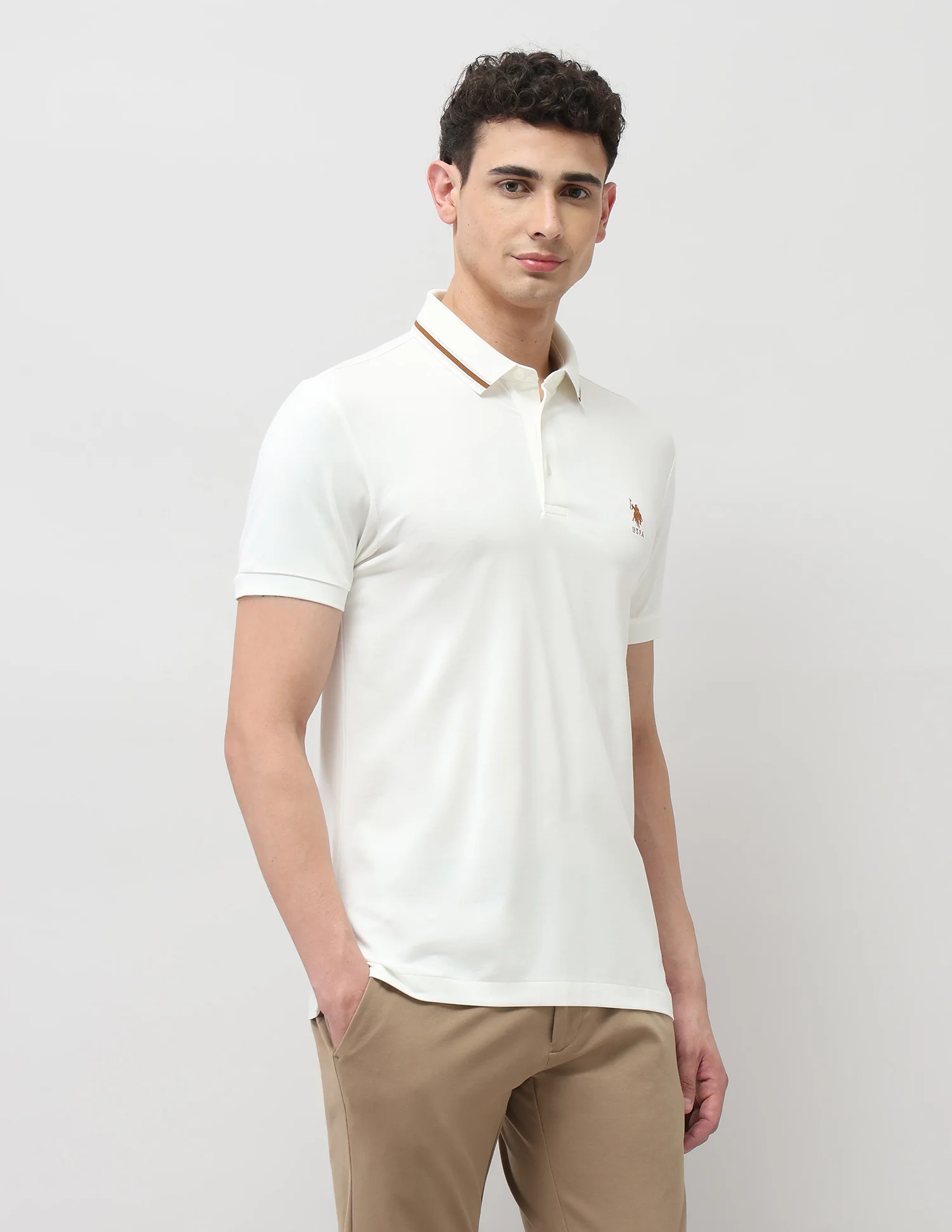 Regular Fit Solid Polo Shirt - Image 4