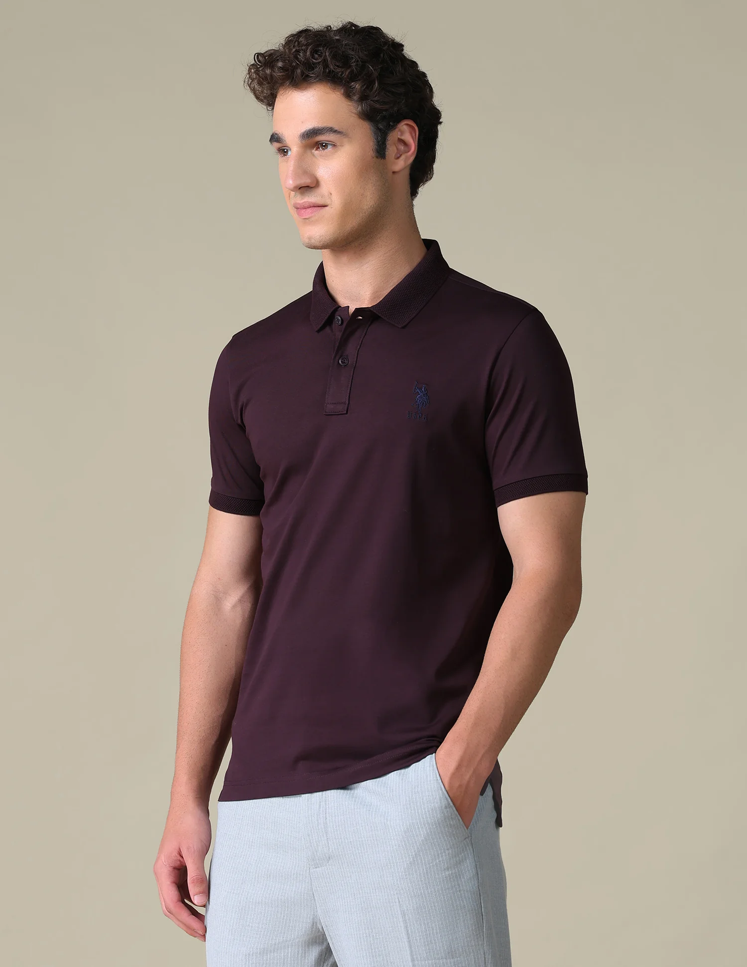 Regular Fit Solid Polo Shirt - Image 4