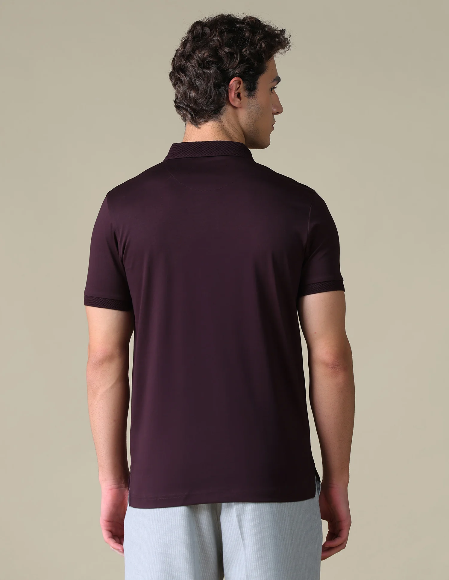 Regular Fit Solid Polo Shirt - Image 5
