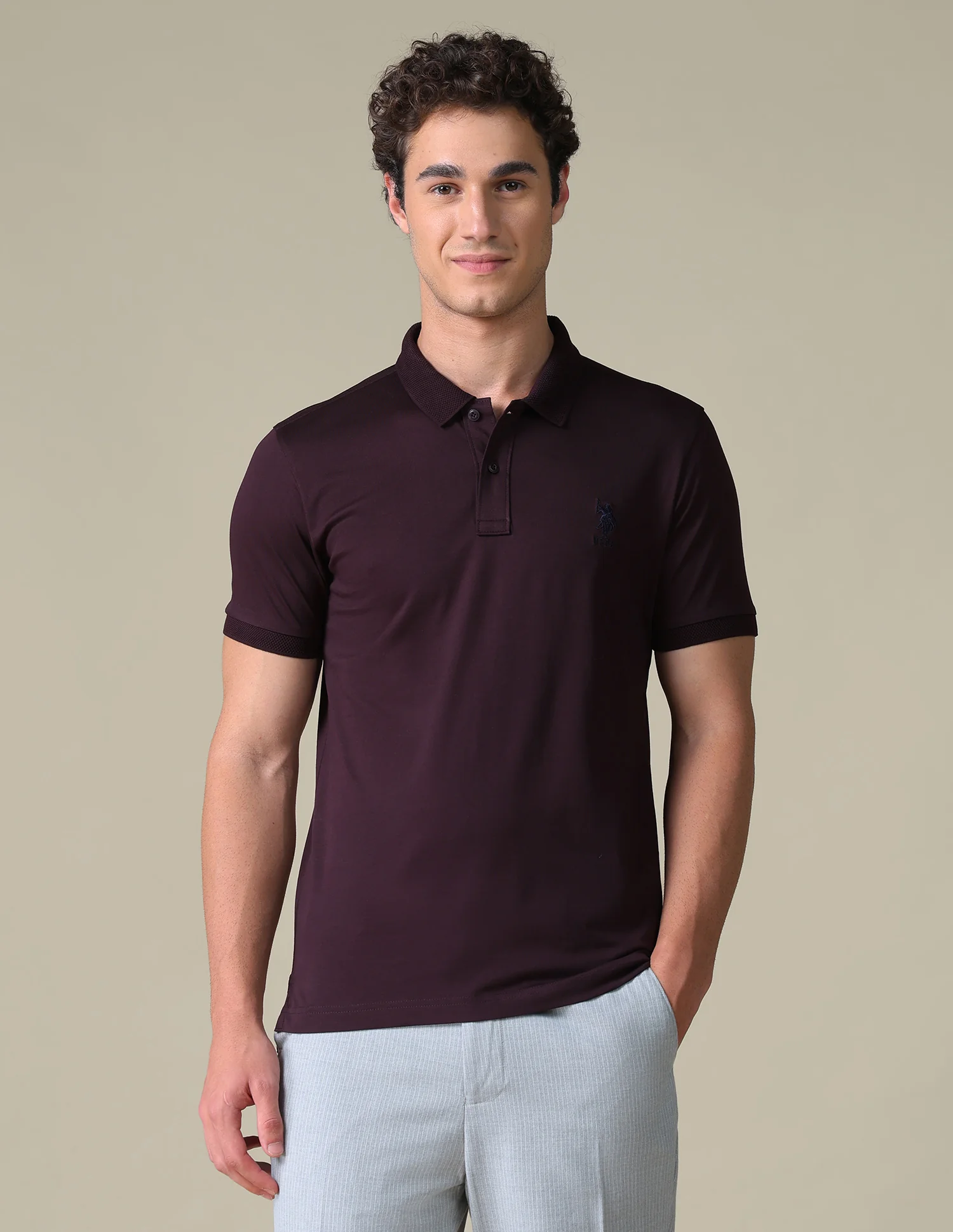 Regular Fit Solid Polo Shirt - Image 6