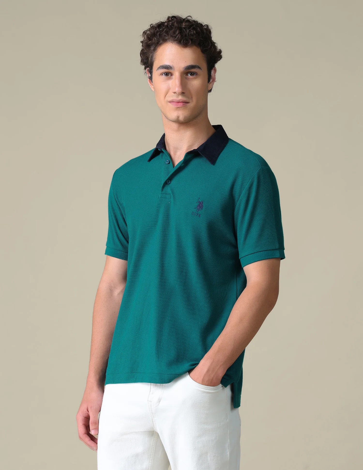 Regular Fit Solid Polo Shirt - Image 4