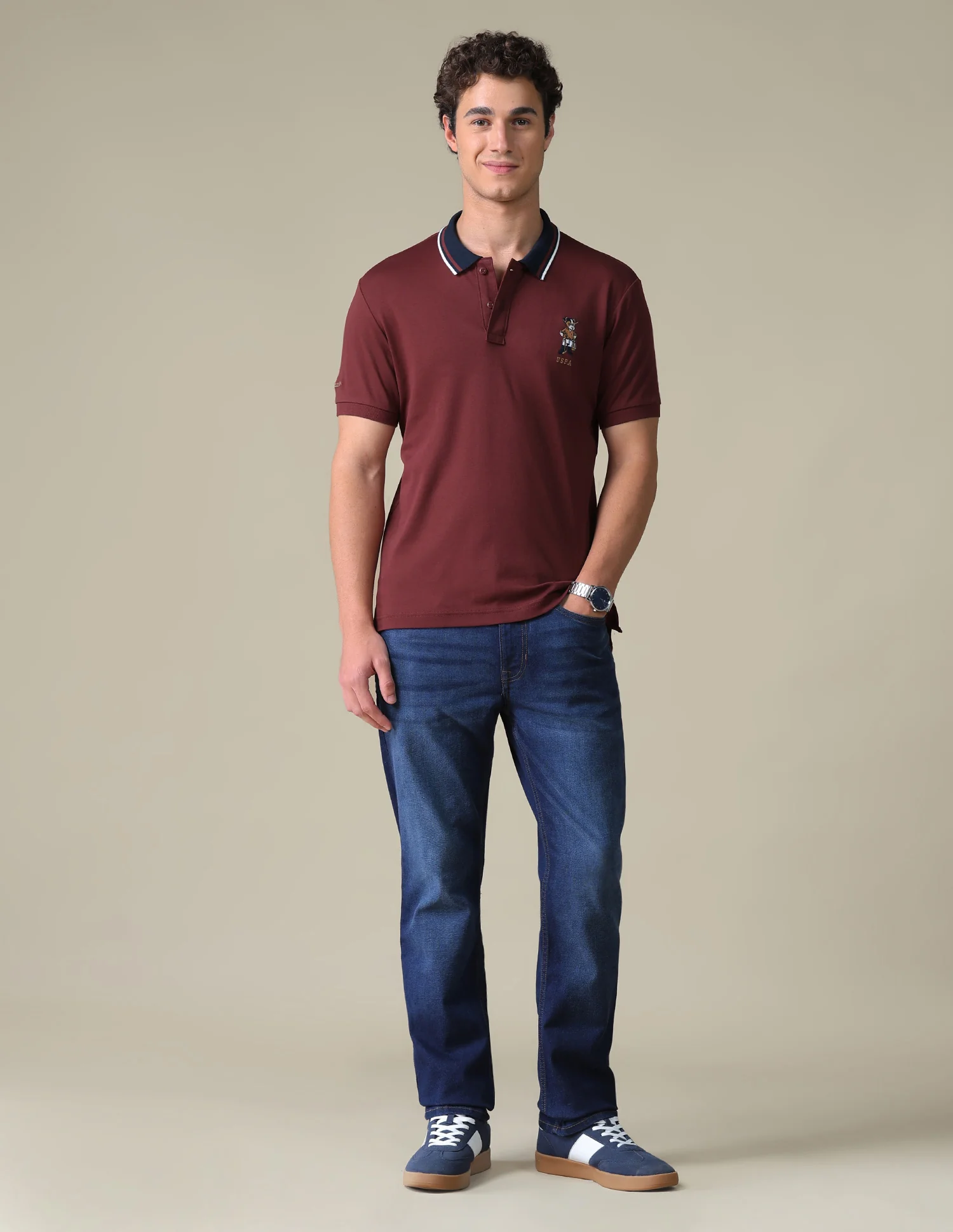 Regular Fit Solid Polo Shirt - Image 3
