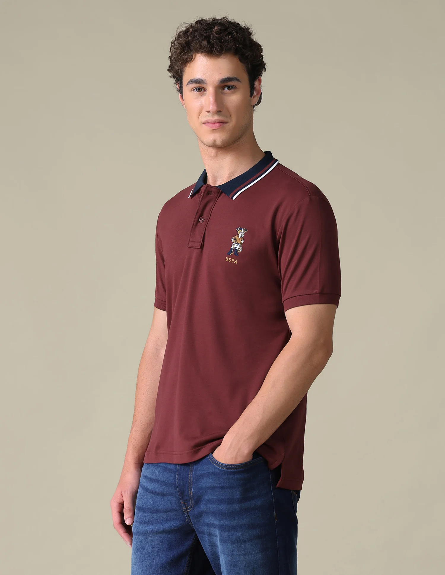 Regular Fit Solid Polo Shirt - Image 4