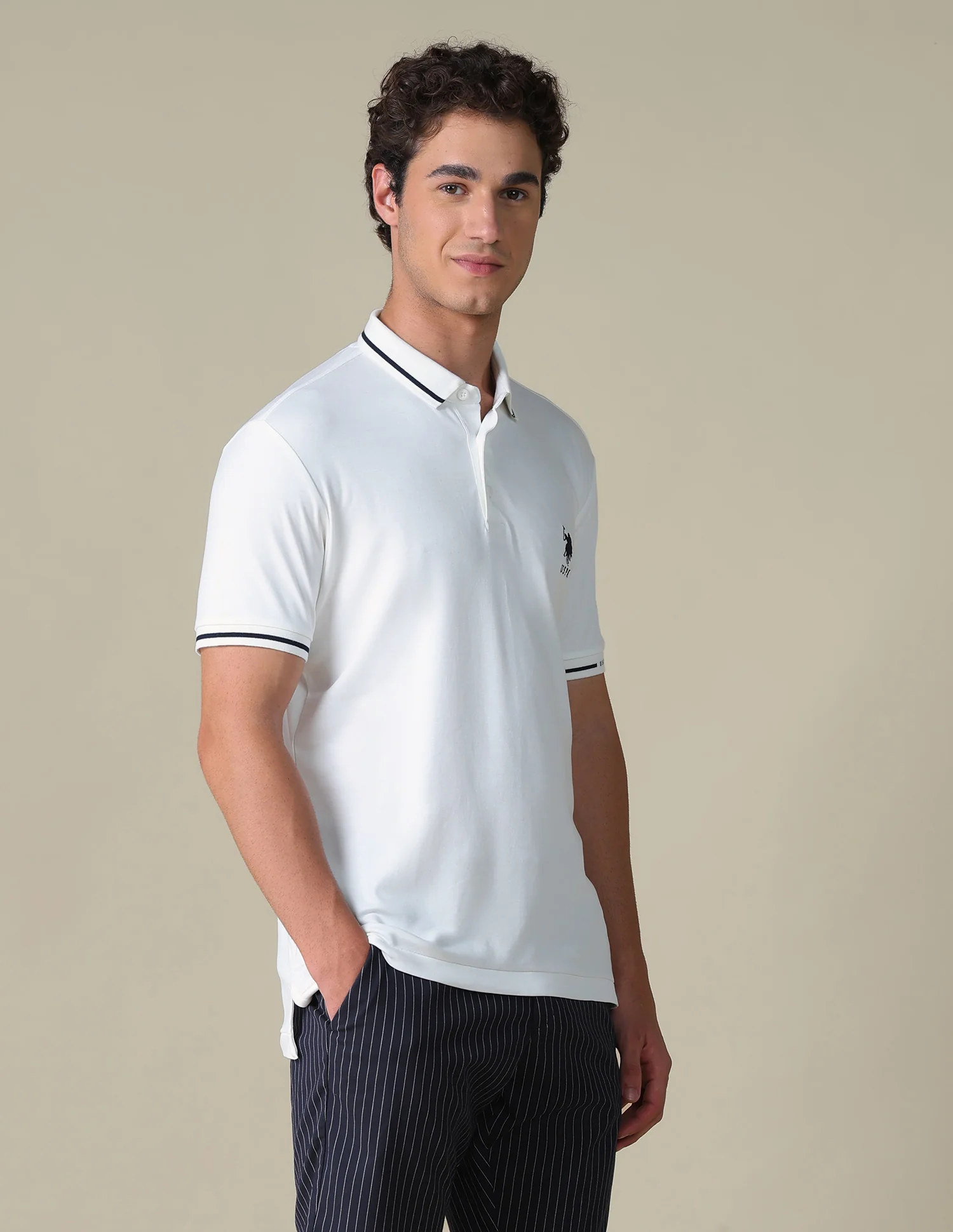 Regular Fit Solid Polo Shirt - Image 4