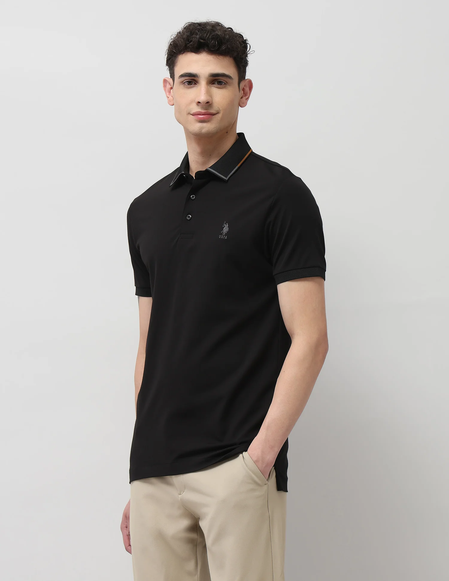 Regular Fit Solid Polo Shirt - Image 4