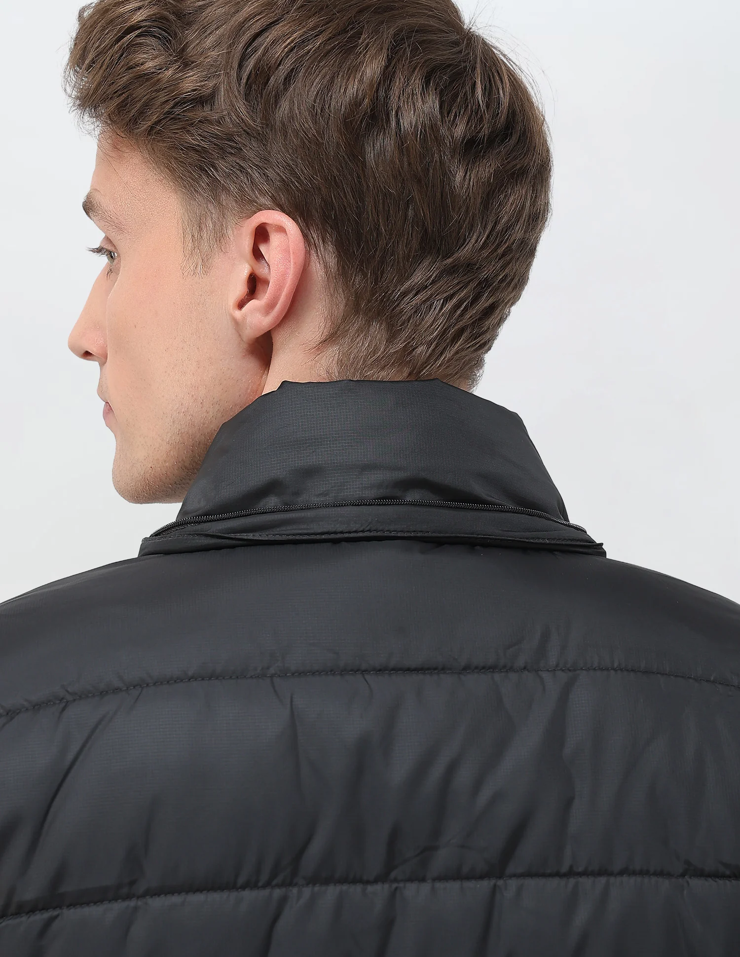 Regular Fit Solid Puffer Jacket - Image 8