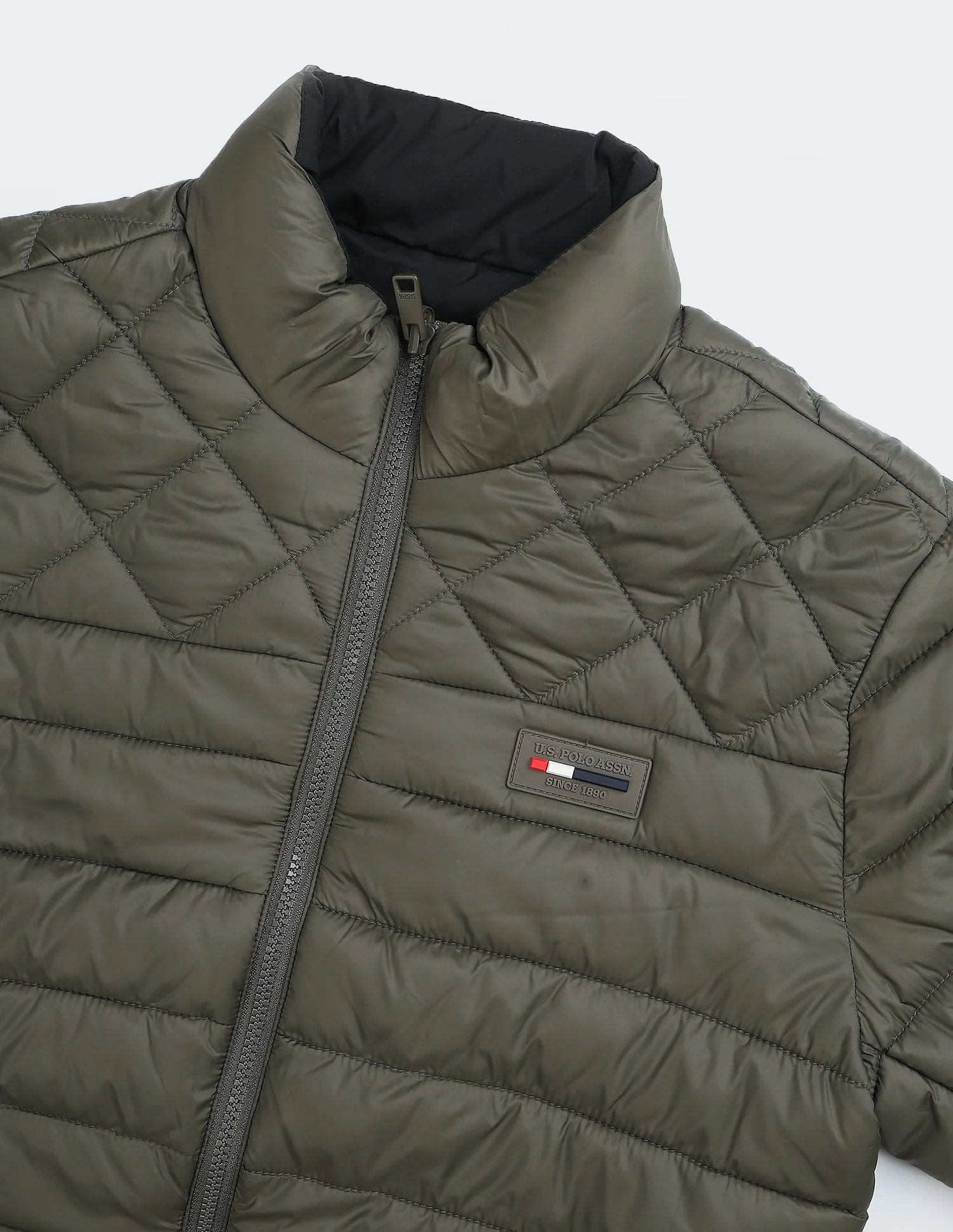 Regular Fit Solid Puffer Jacket - Image 2